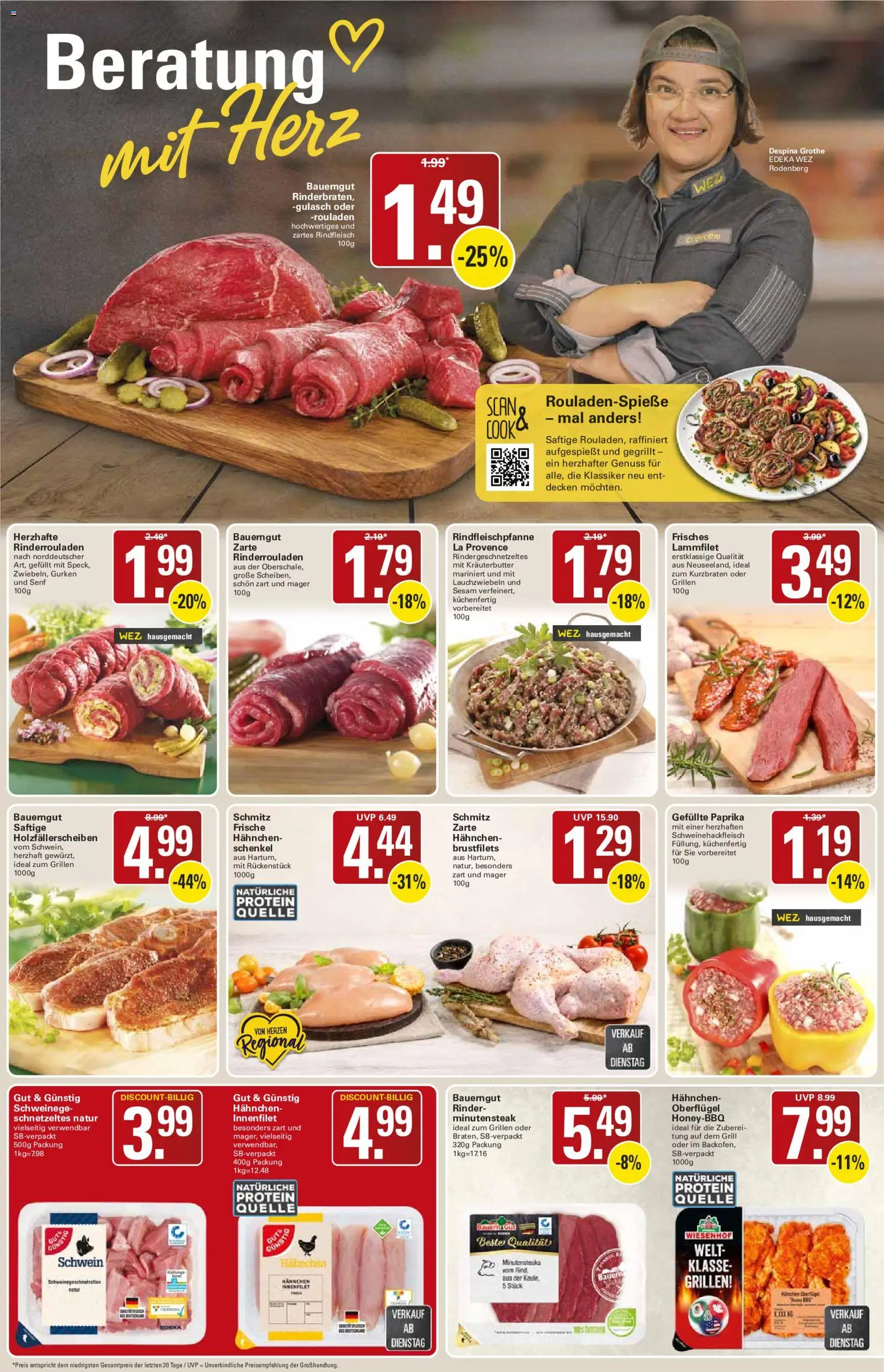 WEZ Prospekt – gültig ab 31.08.2026 | Seite: 4 | Produkte: Gulasch, Bauerngut, Rindfleisch, Gurken