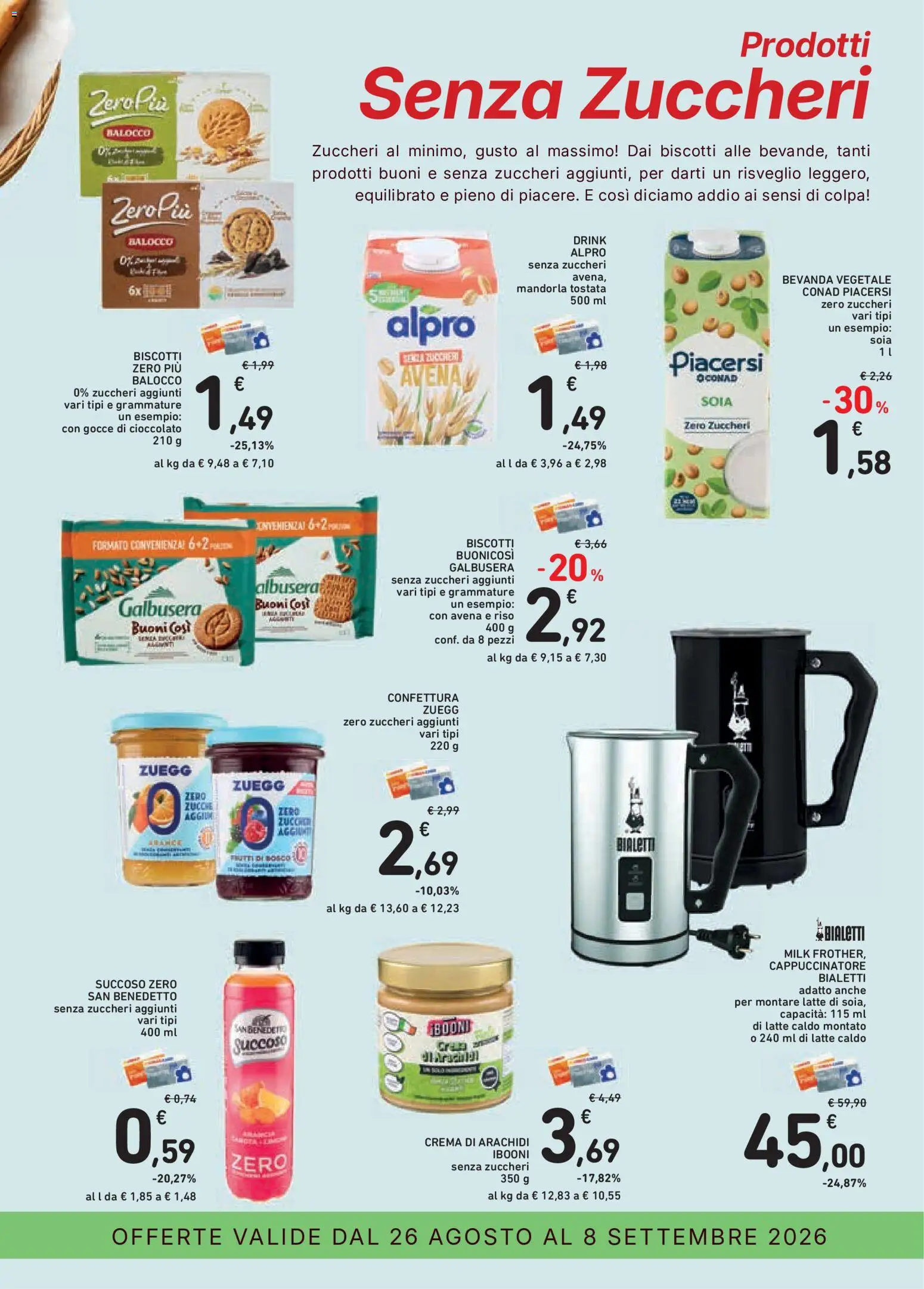 Volantino Conad del 26/08/2026 | Pagina: 11 | Prodotti: Frutti di bosco, Riso, Latte, Arachidi