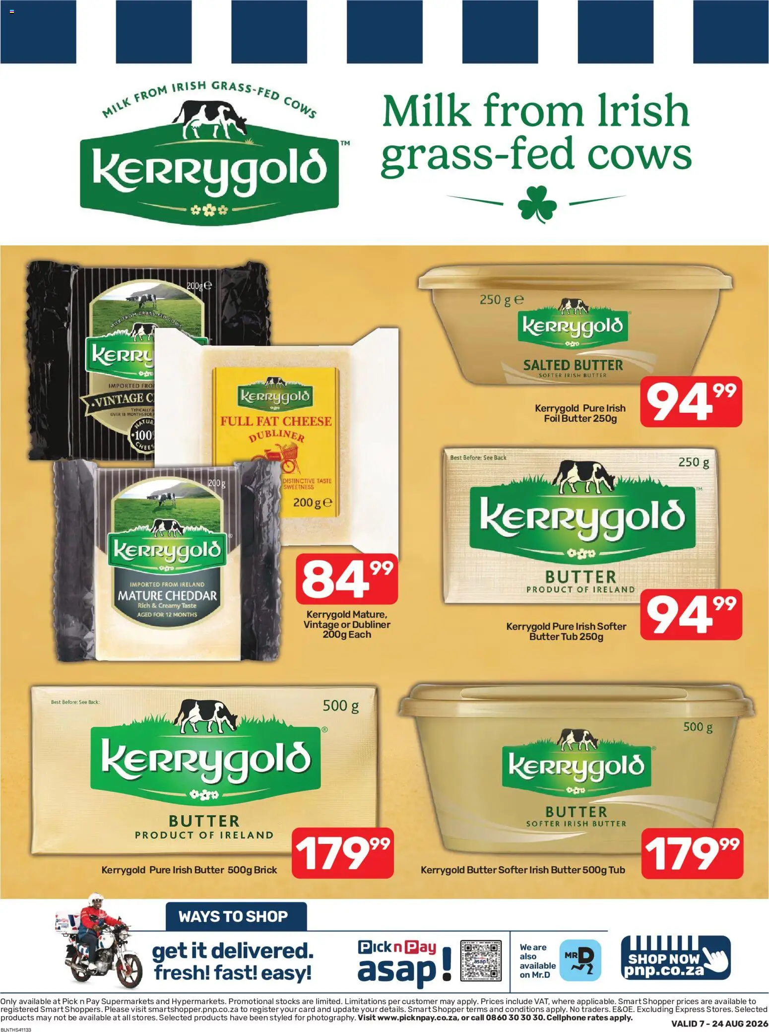 New Pick n Pay catalogue – valid from 07/08/2026 | Page: 9 | Products: Sweetness, Butter, Cheese, Cheddar