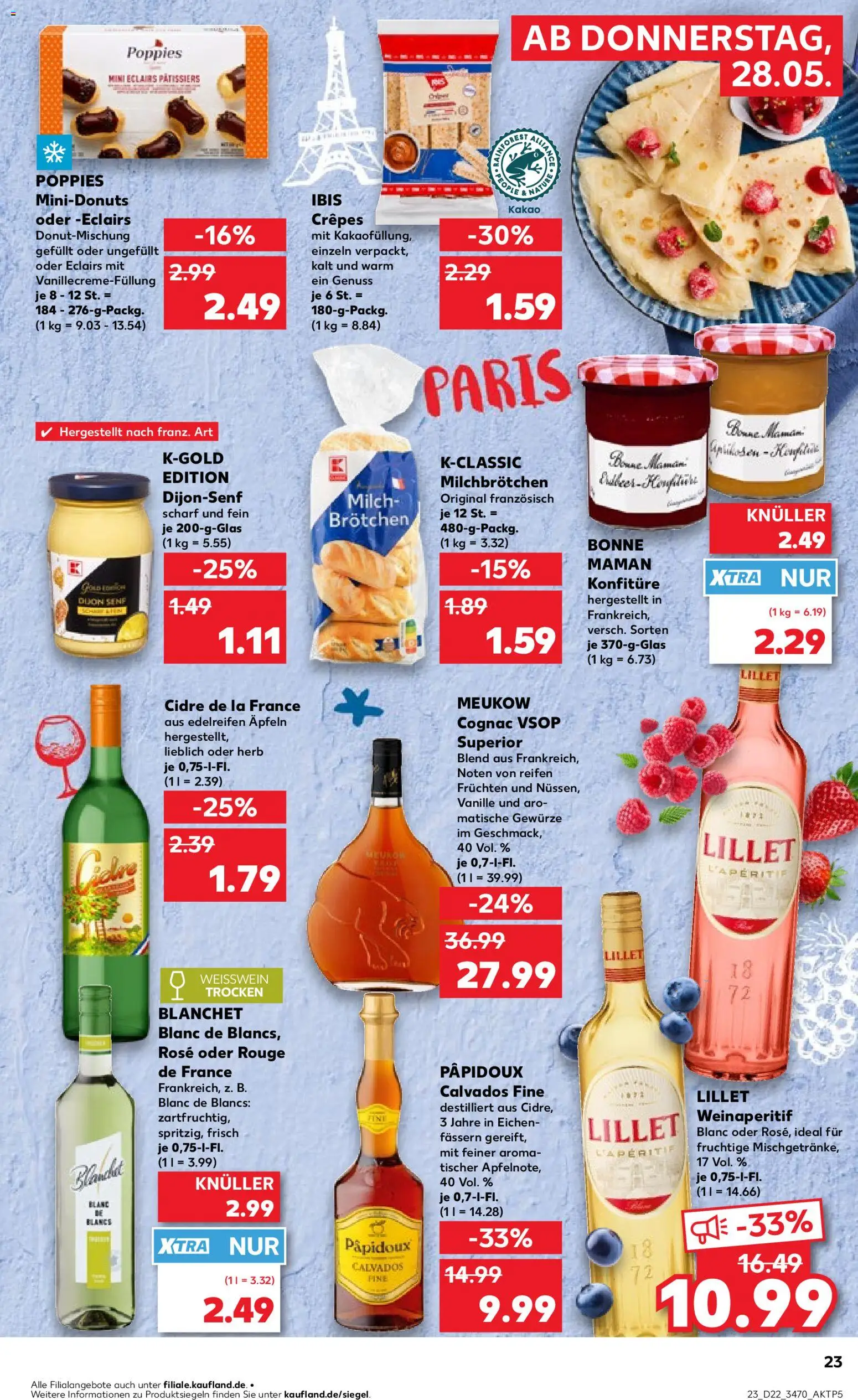 Kaufland Prospekt Potsdam – gültig ab 28.05.2026 | Seite: 23 | Produkte: Milch, Weißwein trocken, Rouge, Bonne maman