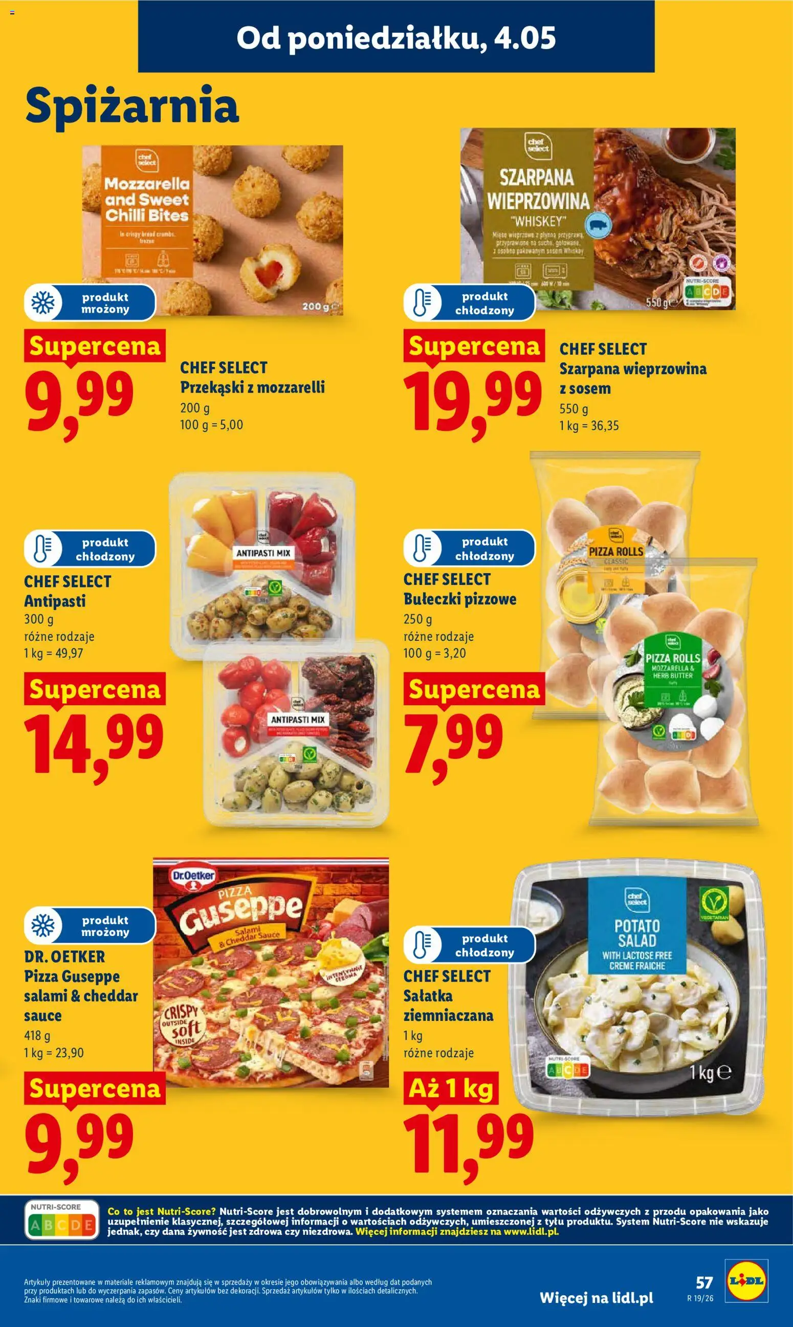 Lidl Polsko leták od 04.05.2026 | Strana: 61 | Produkty: Whiskey, Pizza, Creme fraiche, Mozzarella