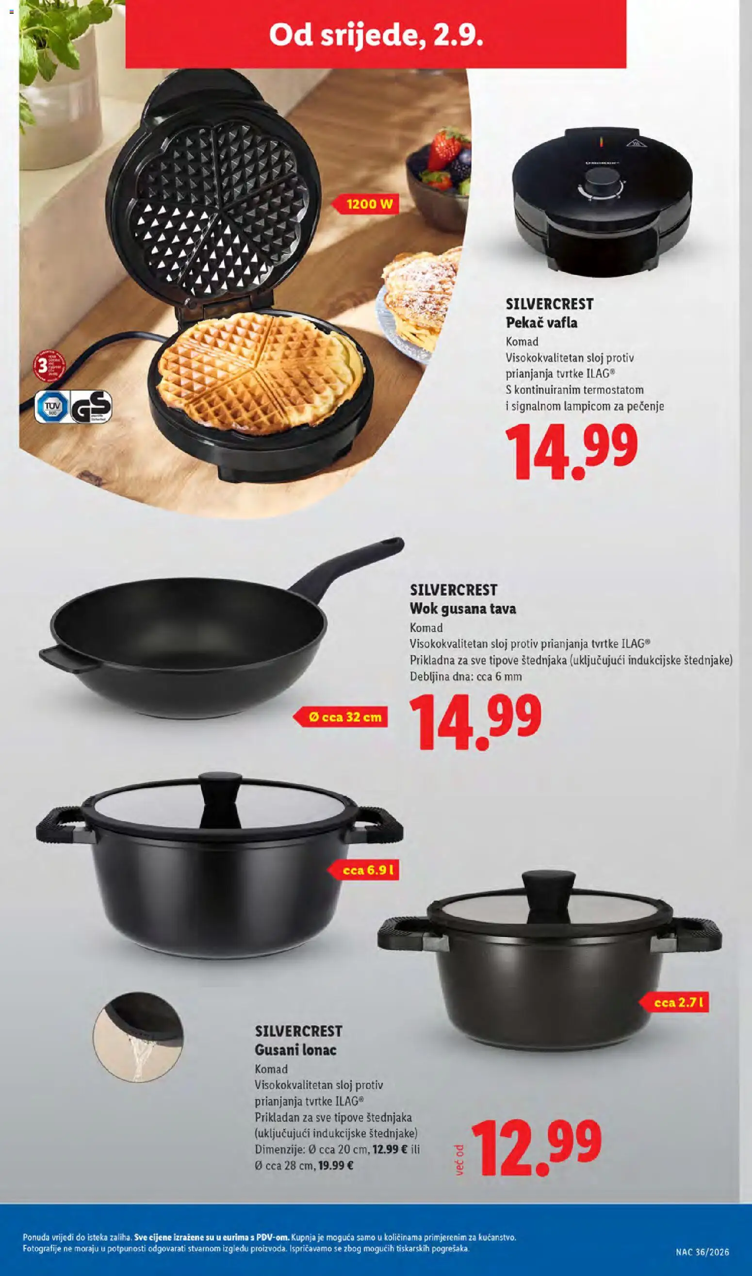 Lidl katalog | vrijedi od 31.08.2026 | Stranica: 39 | Proizvodi: Pekac, Pan, Tava, Lonac