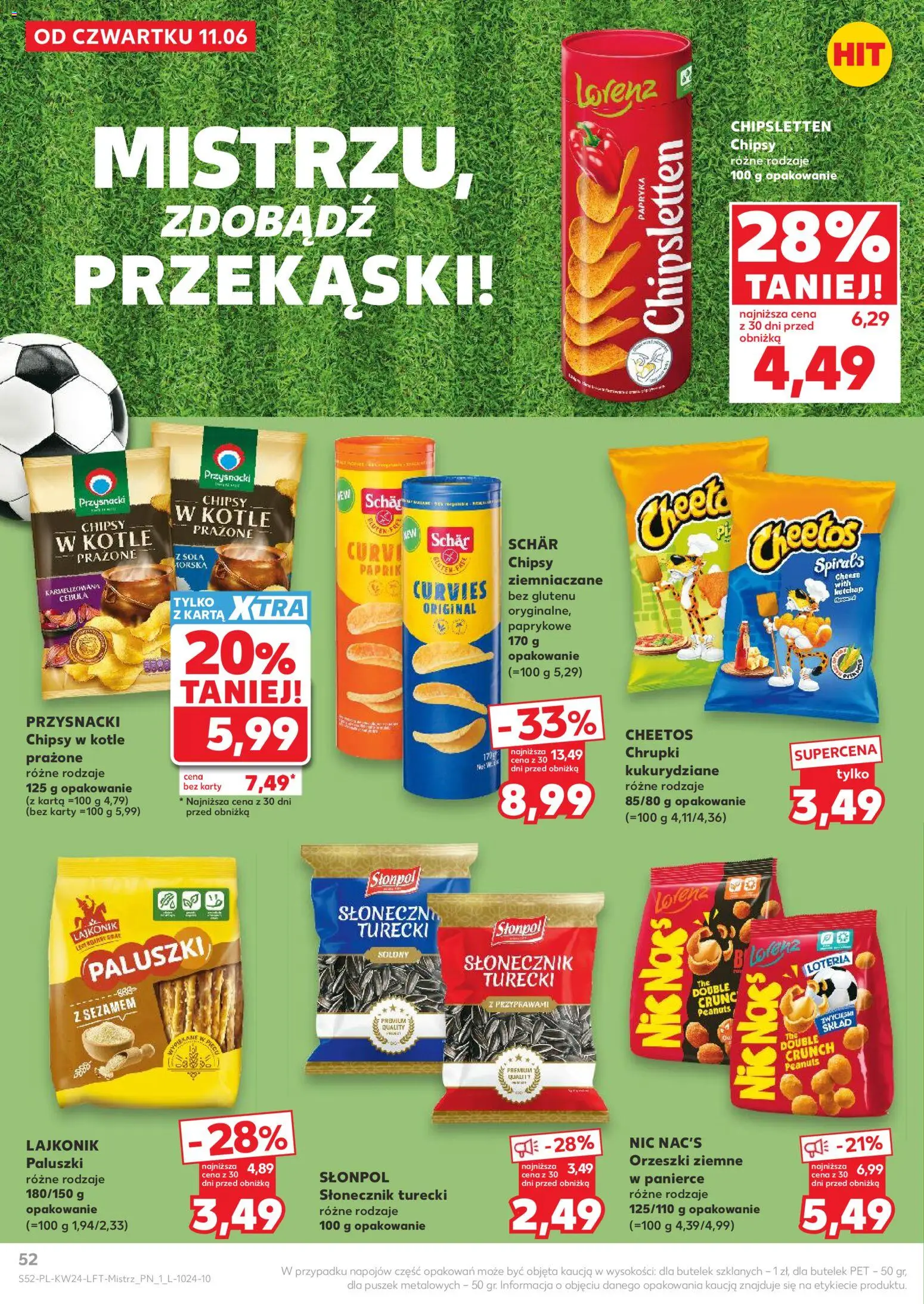Kaufland Polsko leták od 11.06.2026 | Strana: 52 | Produkty: Cheetos, Chipsy, Karty