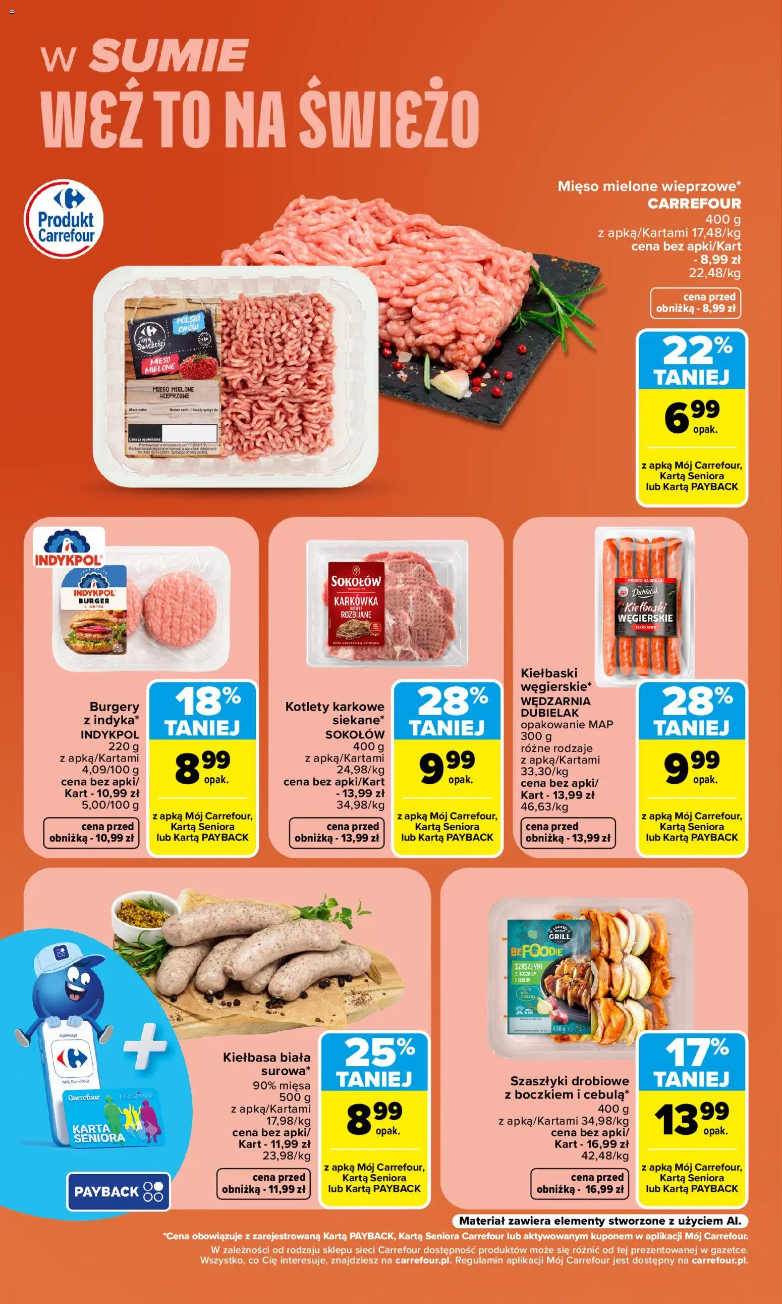 Carrefour gazetka - Weź to na świeżo od 03.08.2026 | Strona: 2 | Produkty: Kiełbasa, Karta, Mięso, Grill