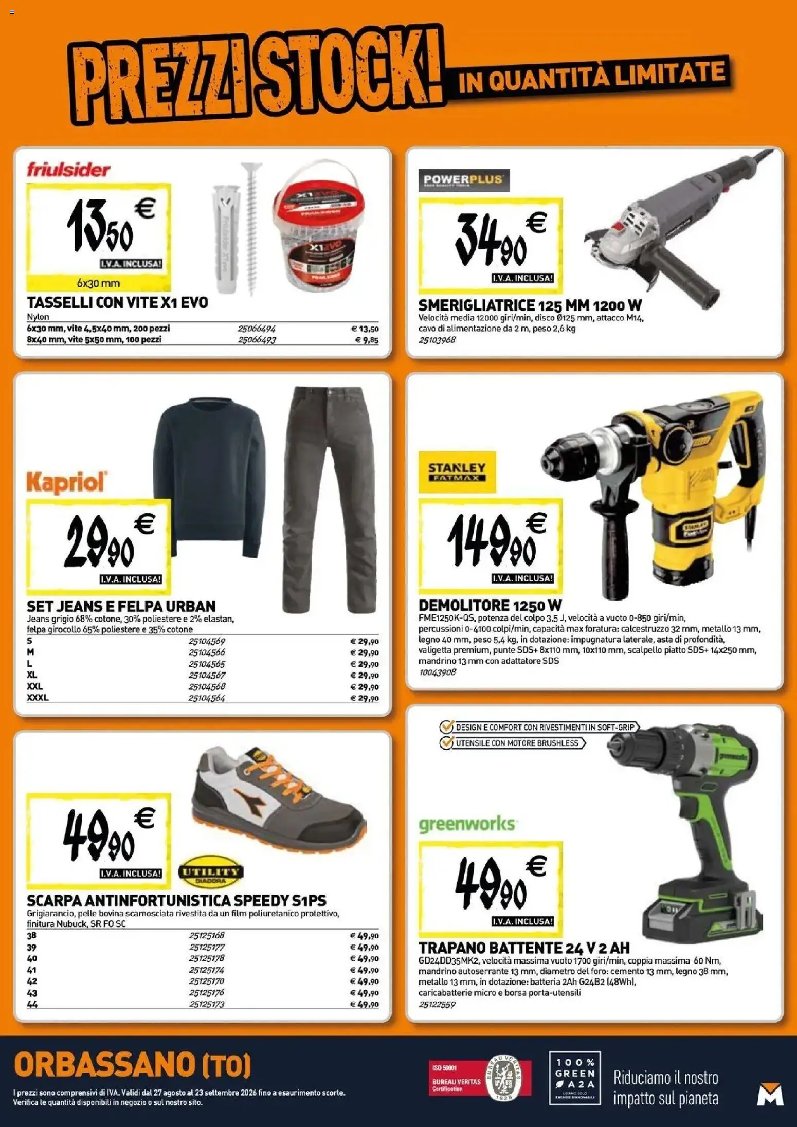 Nuovo TECNOMAT catalogo Orbassano dal 27/08/2026 > offerte anteprima 🛍️ | Pagina: 19 | Prodotti: Jeans, Adattatore, Valigetta, Batteria