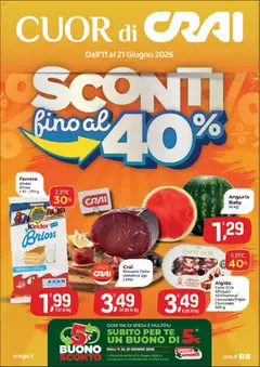 Anteprima del volantino CRAI volantino Cuor di Crai Alessandria valido a partire dal 11.06.2026