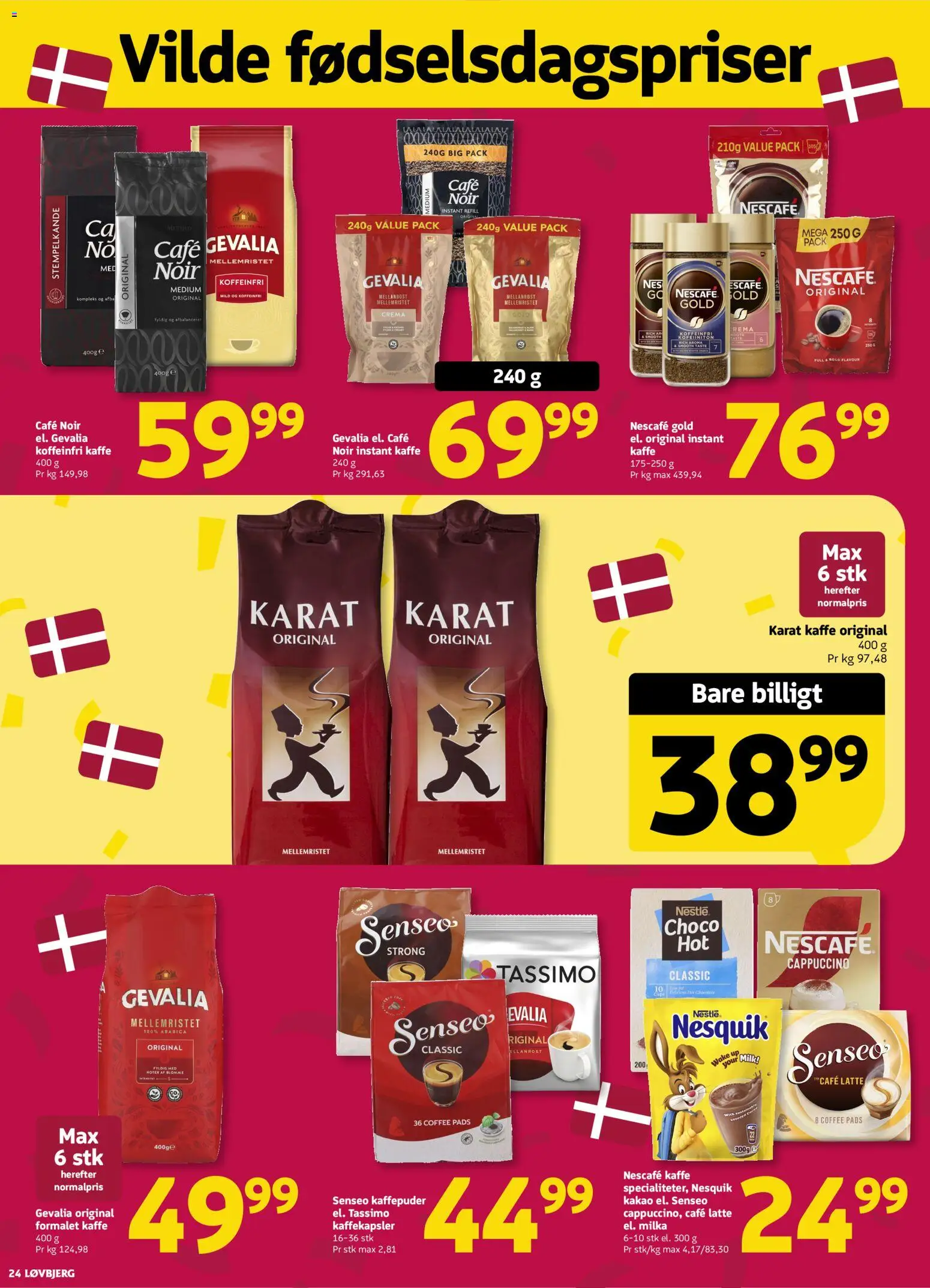 Løvbjerg tilbudsavis – gyldig fra 11/09/2026 | Side: 24 | Produkter: Kaffe, Kakao, Koffeinfri kaffe, Instant Kaffe