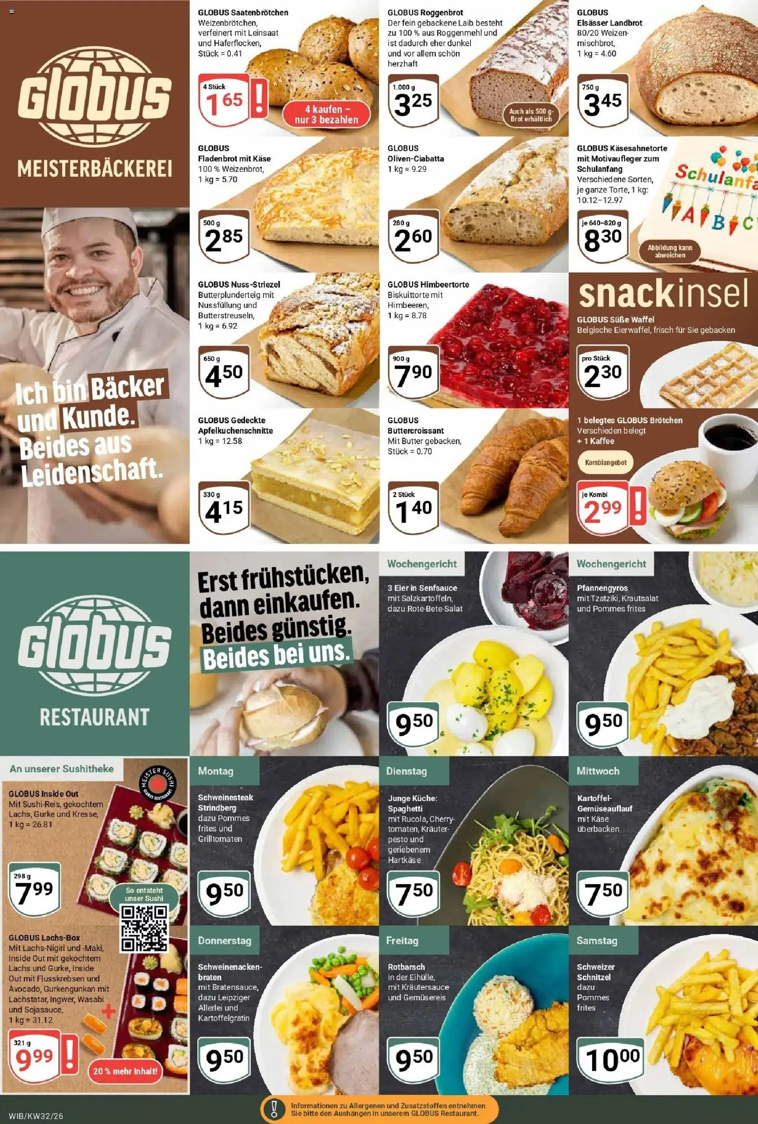 Globus Prospekt Wiesbaden-Nordenstadt (ab 03.08.2026) » Angebote online | Seite: 9 | Produkte: Pommes, Pommes frites, Schnitzel, Lachs