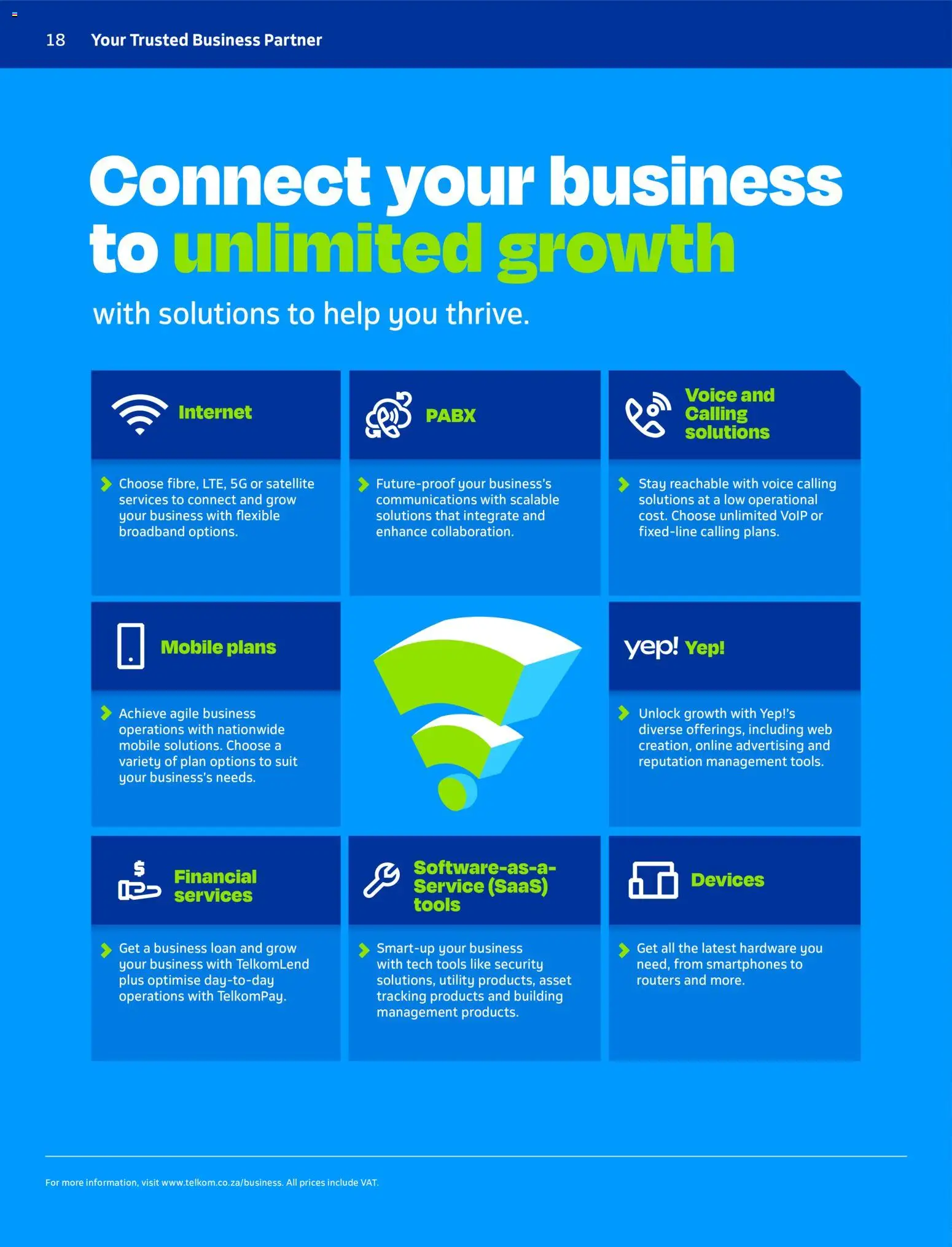 New Telkom catalogue – valid from 15/07/2026 | Page: 18 | Products: Suit, Satellite, Utility