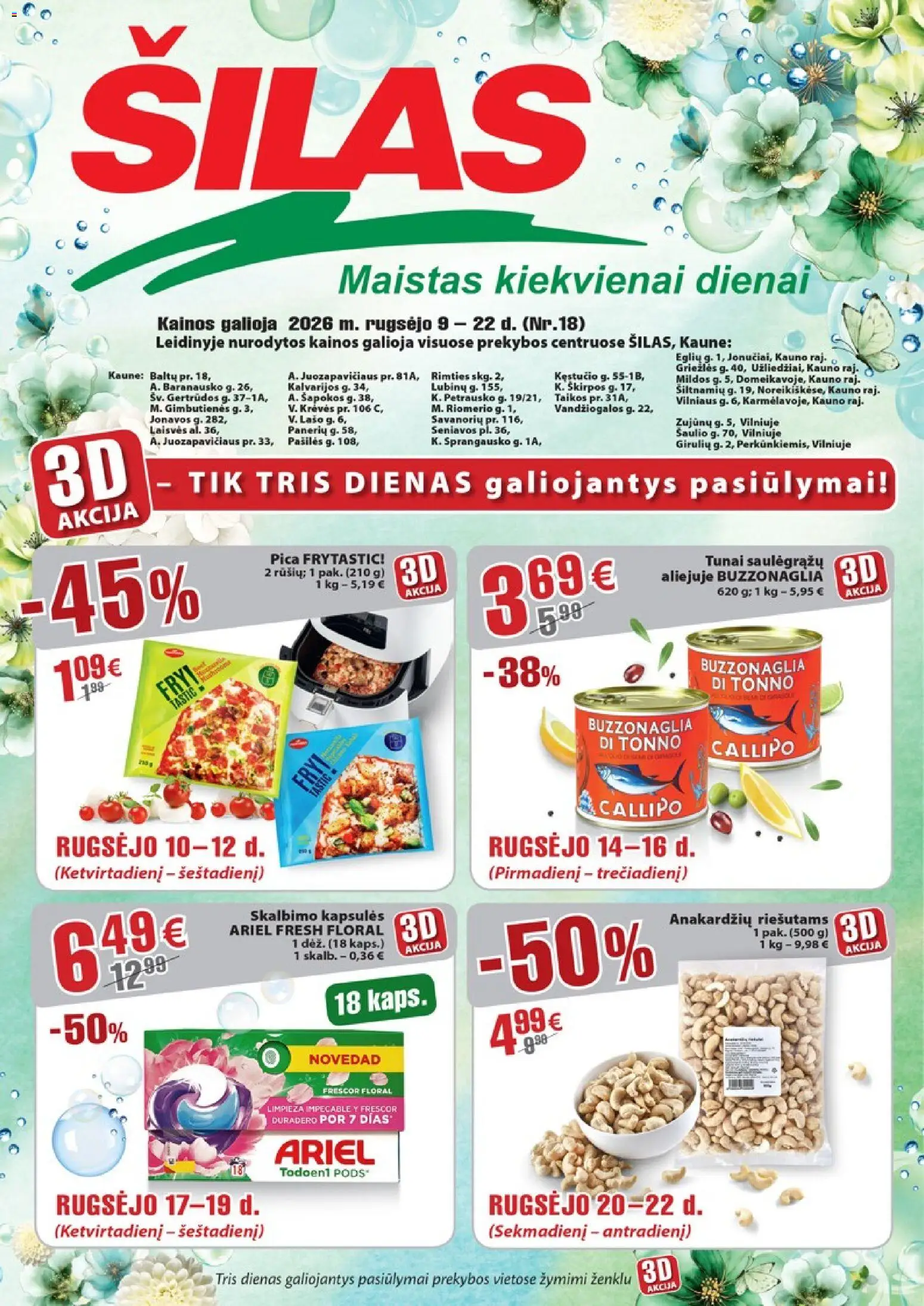 Šilas akcijos nuo 2026.09.09 | Puslapis: 1