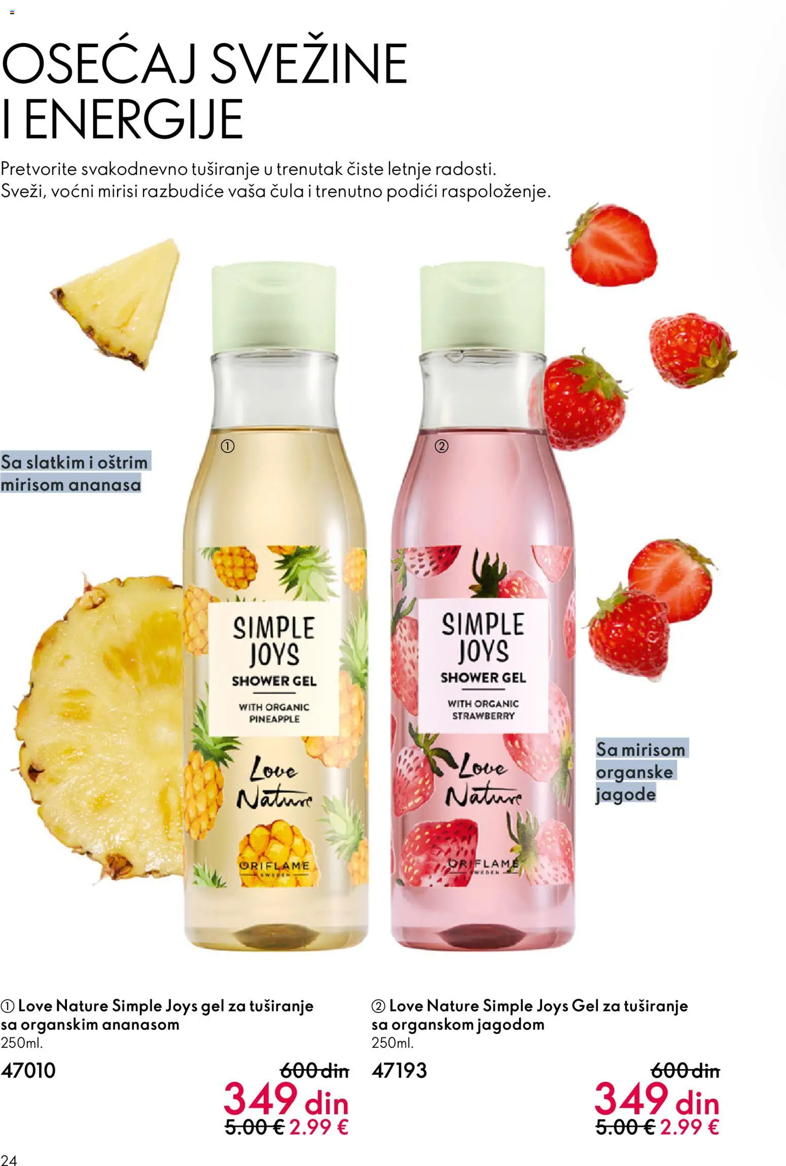 Oriflame katalog - važi od 03.06.2026 | Strana: 24 | Proizvode: Jagode, Gel za tuširanje