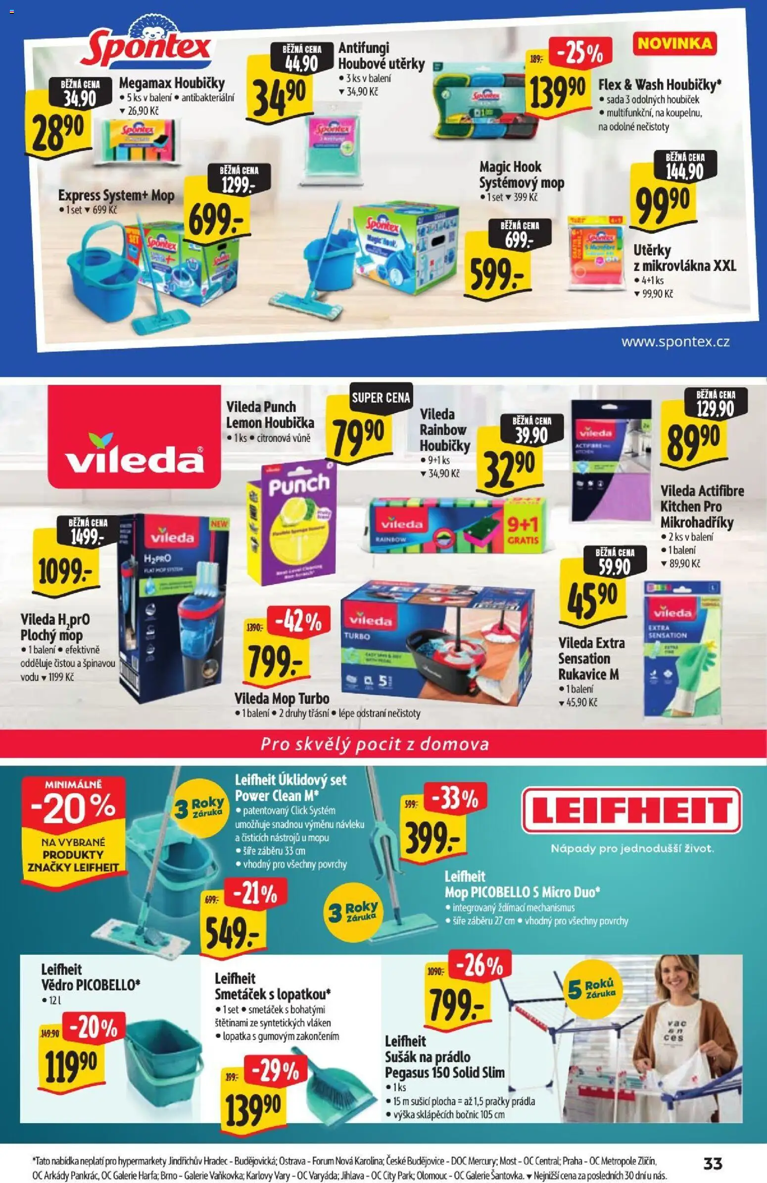 Albert leták - Hypermarket - Nabídka ve značkové kvalitě od 21.10.2026 | Strana: 33 | Produkty: Sušák na prádlo, Mošt, Utěrky, Pračky