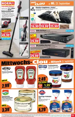 Norma Flugblatt ab 21.09.2026 gültig | Seite: 13 | Produkte: Ketchup, Radio, USB, Schweinefleisch