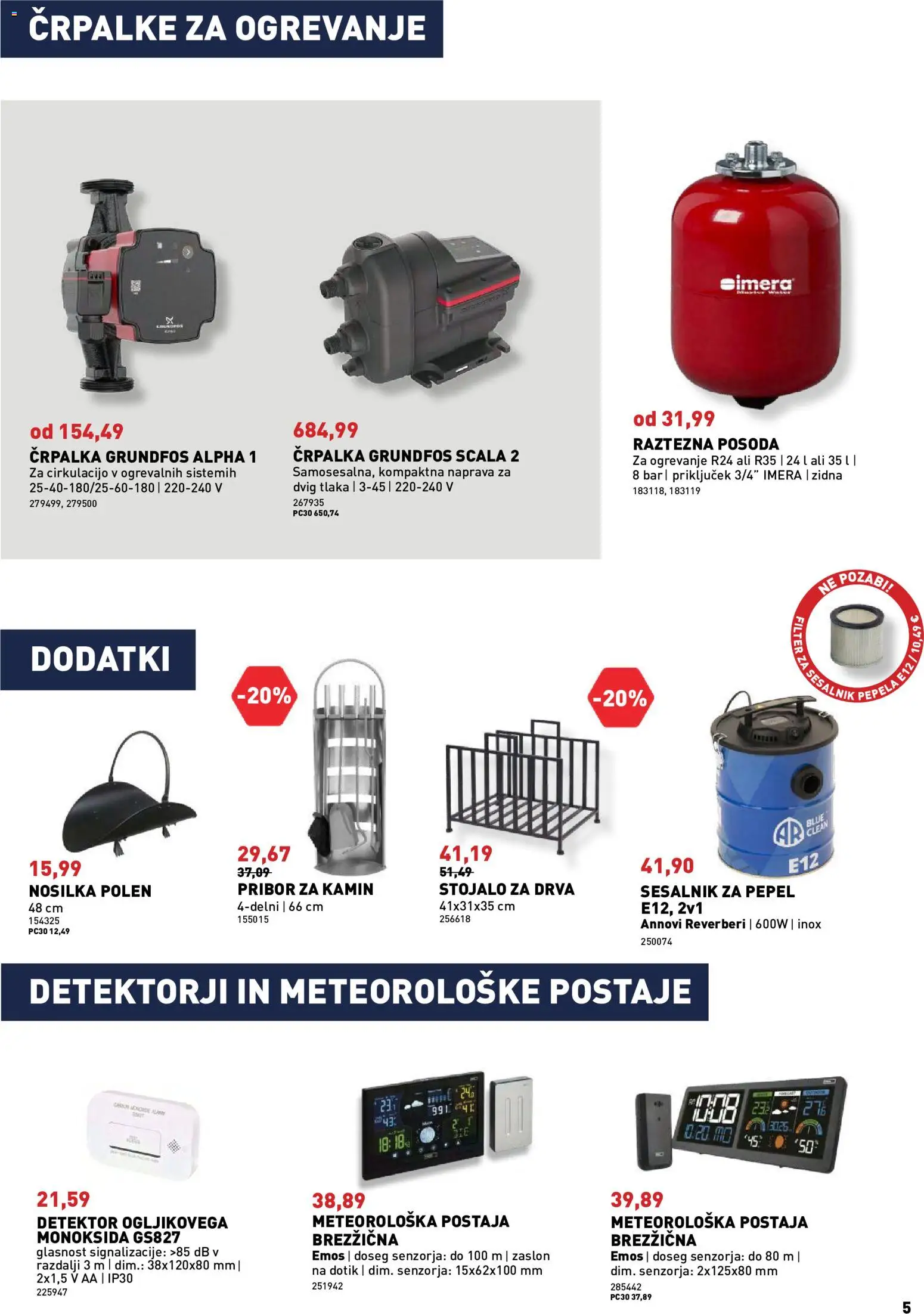 Novi Inpos katalog ponudbe – veljaven od 08.10.2026 | Stran: 5 | Izdelki: Pribor, Črpalka, Sesalnik