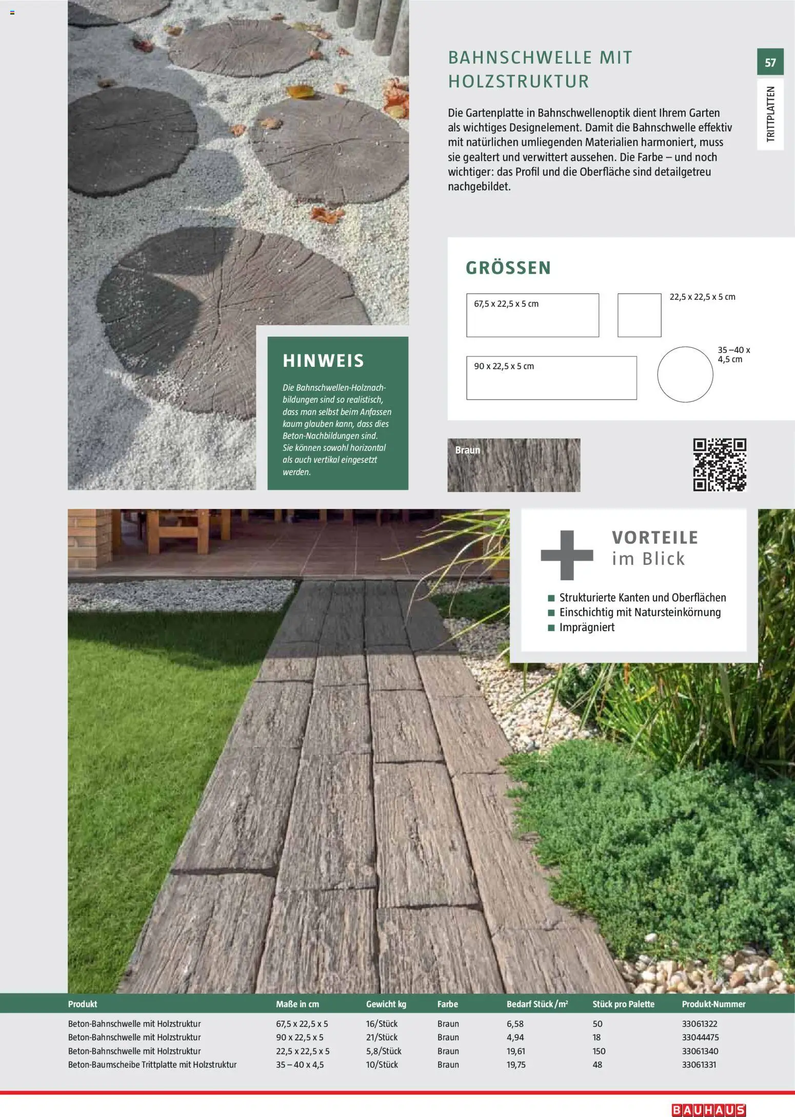Bauhaus Gartenbaumaterialien 2026 – gültig ab 02.03.2026 | Seite: 57 | Produkte: Gewicht