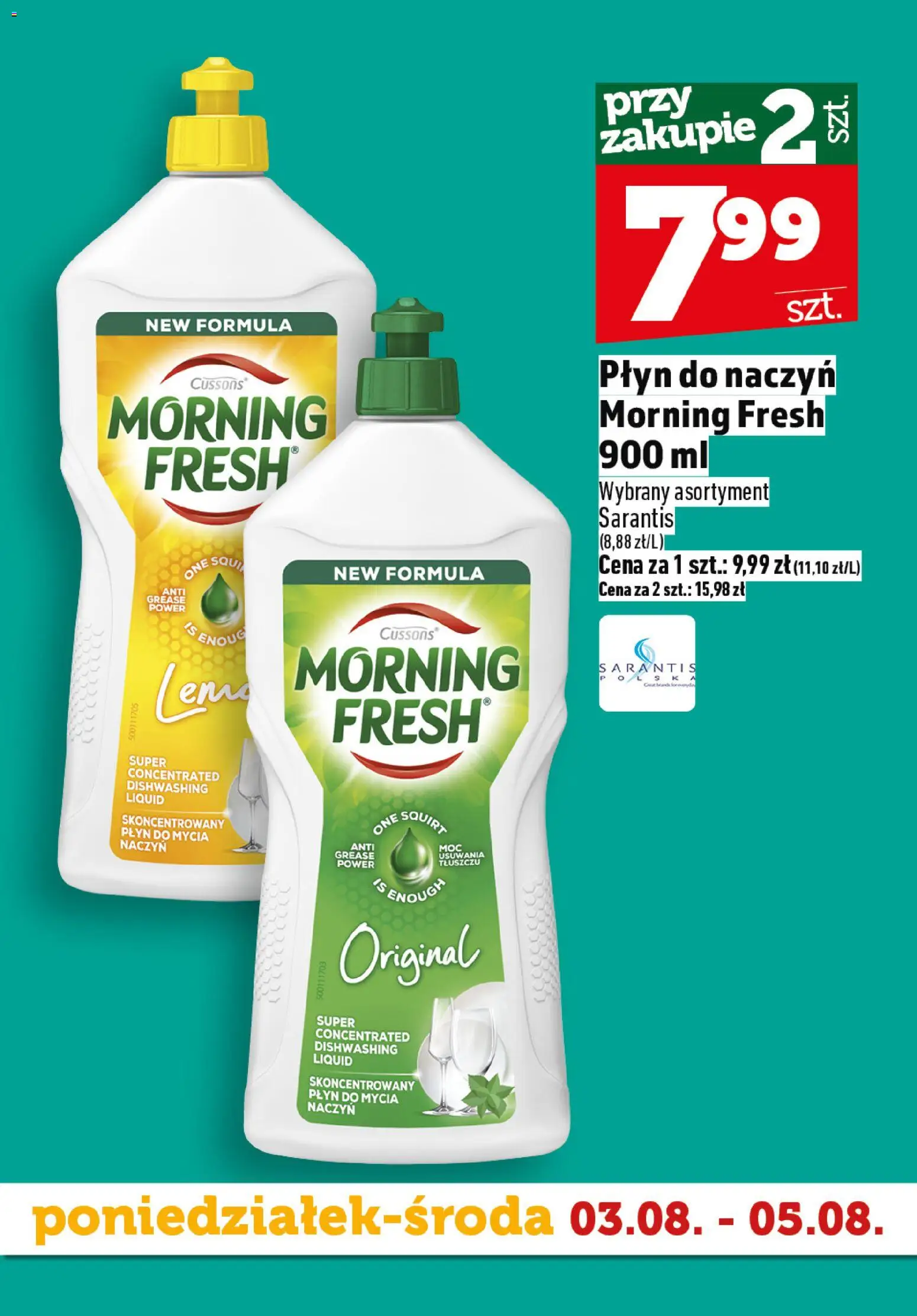 Topaz gazetka - Superstart tygodnia od 03.08.2026 | Strona: 7 | Produkty: Płyn do mycia naczyń