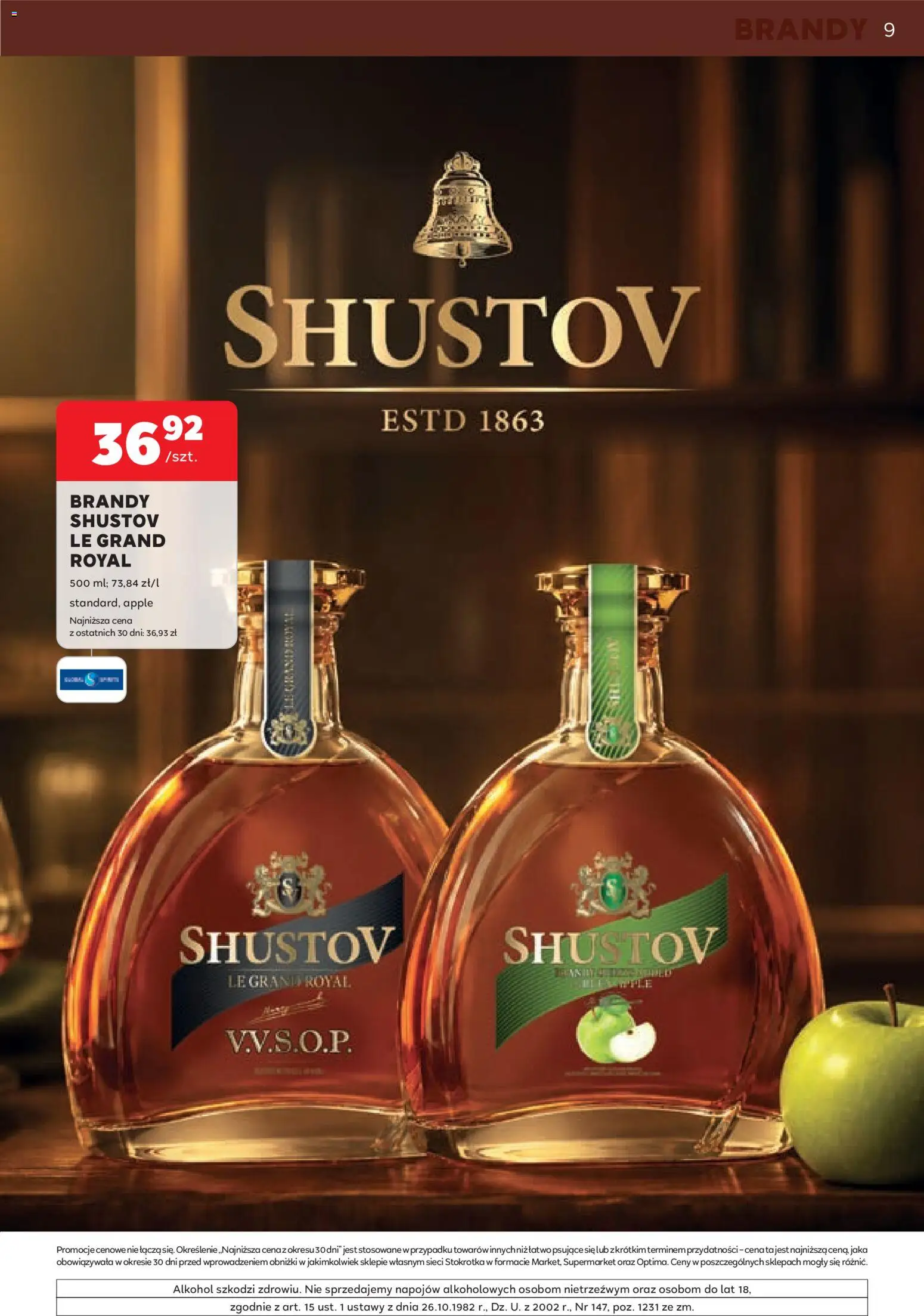 Stokrotka gazetka - Oferta alkoholowa od 11.06.2026 | Strona: 9 | Produkty: Stokrotka, Alkohol