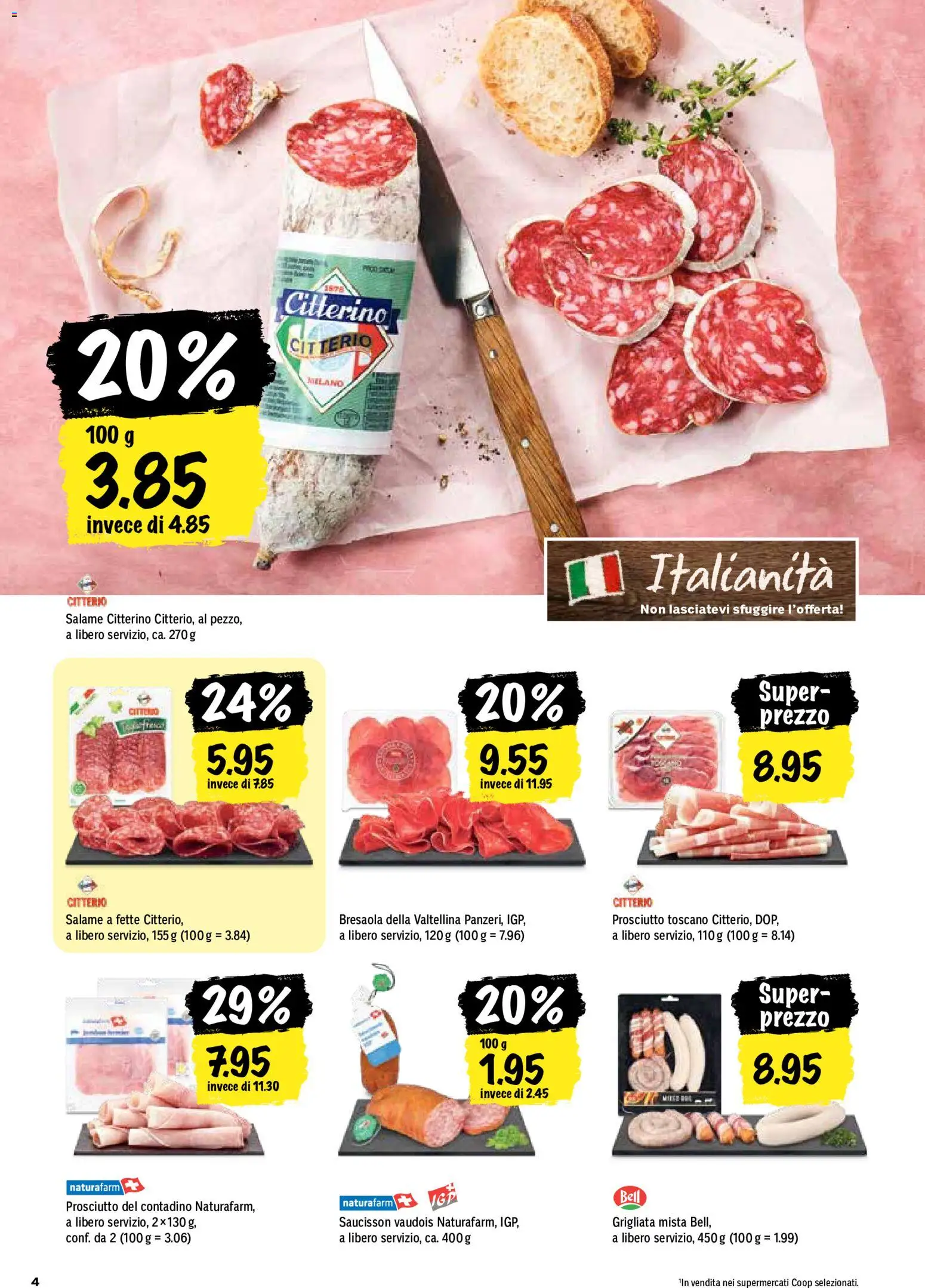 Coop aktionen IT – gültig ab 20.08.2026 | Seite: 4 | Produkte: Salami, Grill