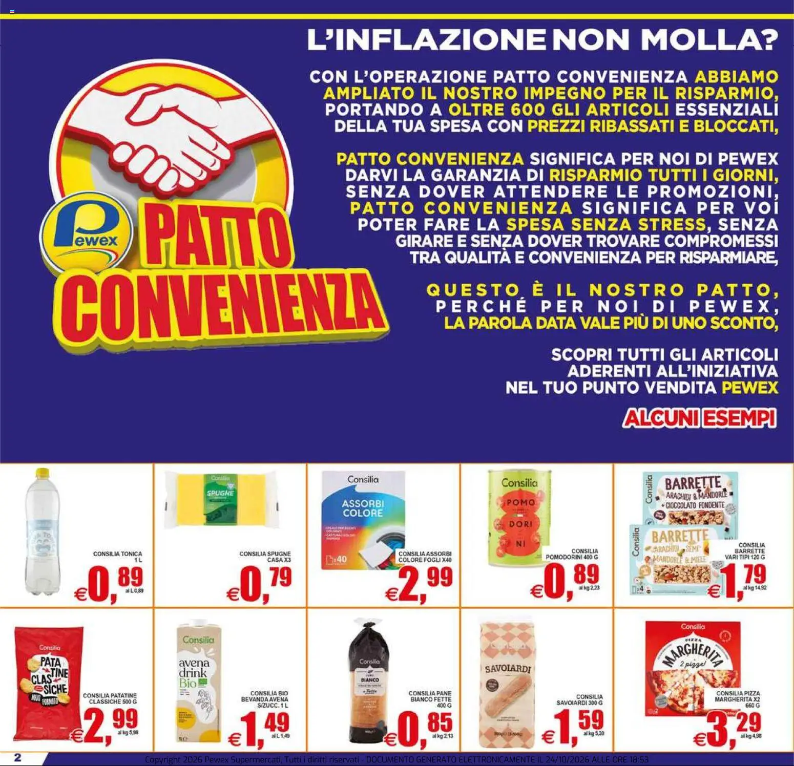 Volantino Pewex del 23/10/2026 | Pagina: 2 | Prodotti: Pomodorini, Mandorle, Miele, Spugne