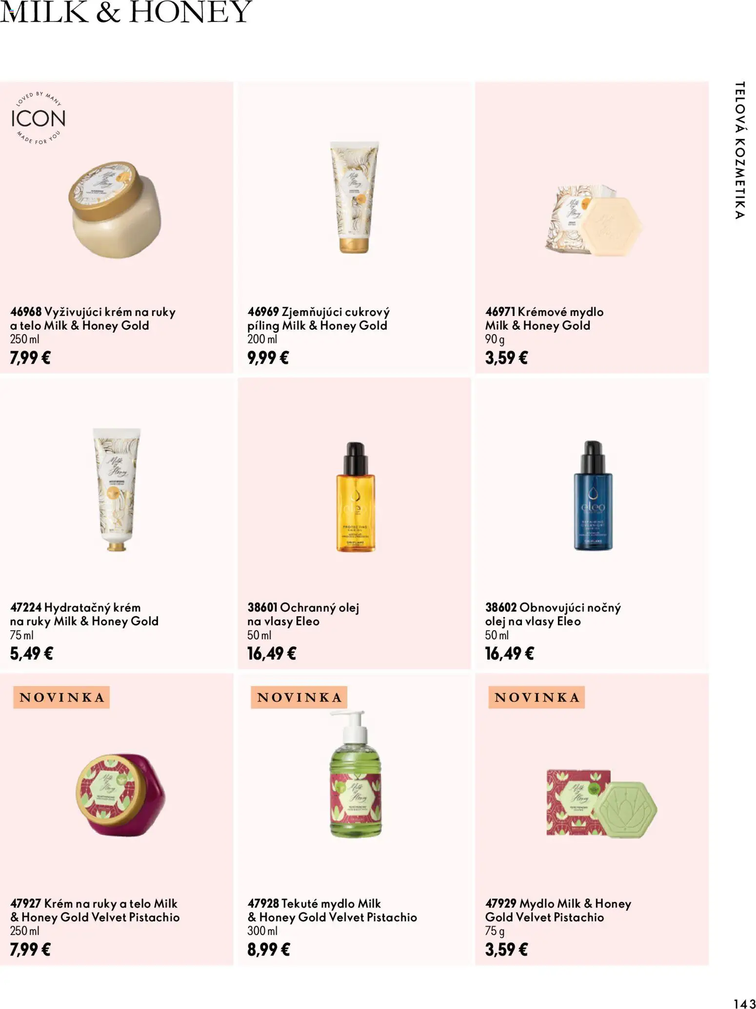 Nové Oriflame akcie – leták je platný od 30.09.2026 | Strana: 143 | Produkty: Olej, Olej na vlasy, Krém na ruky, Mydlo