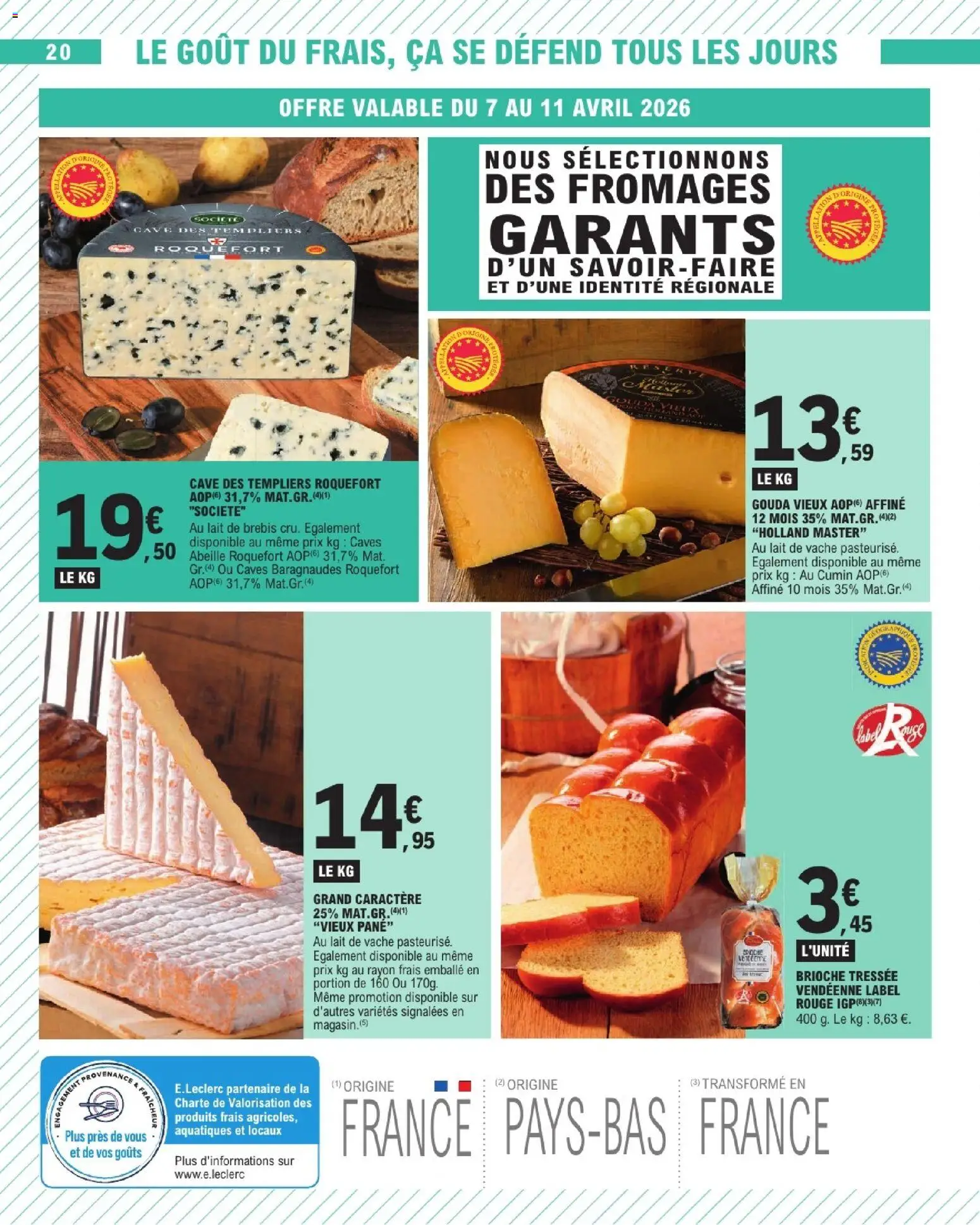 {H1} | Page: 20 | Produits: Cumin, Lait, Gouda