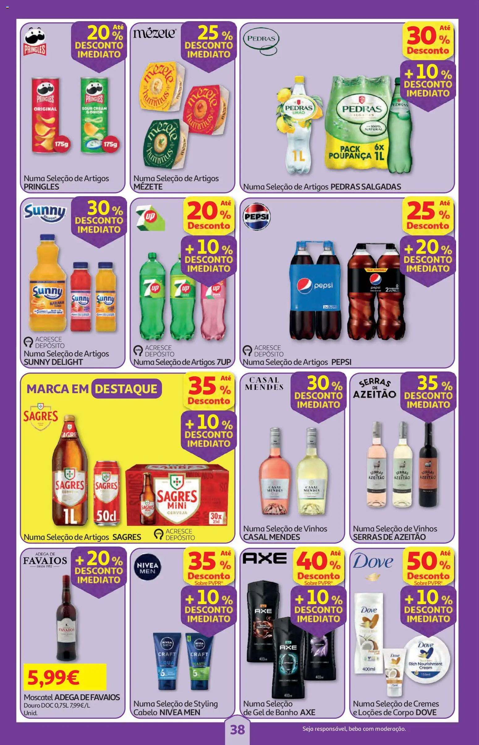 Auchan folheto │ válido de 28.05.2026 | Página: 38 | Produtos: Gel de banho, Banho, Cerveja