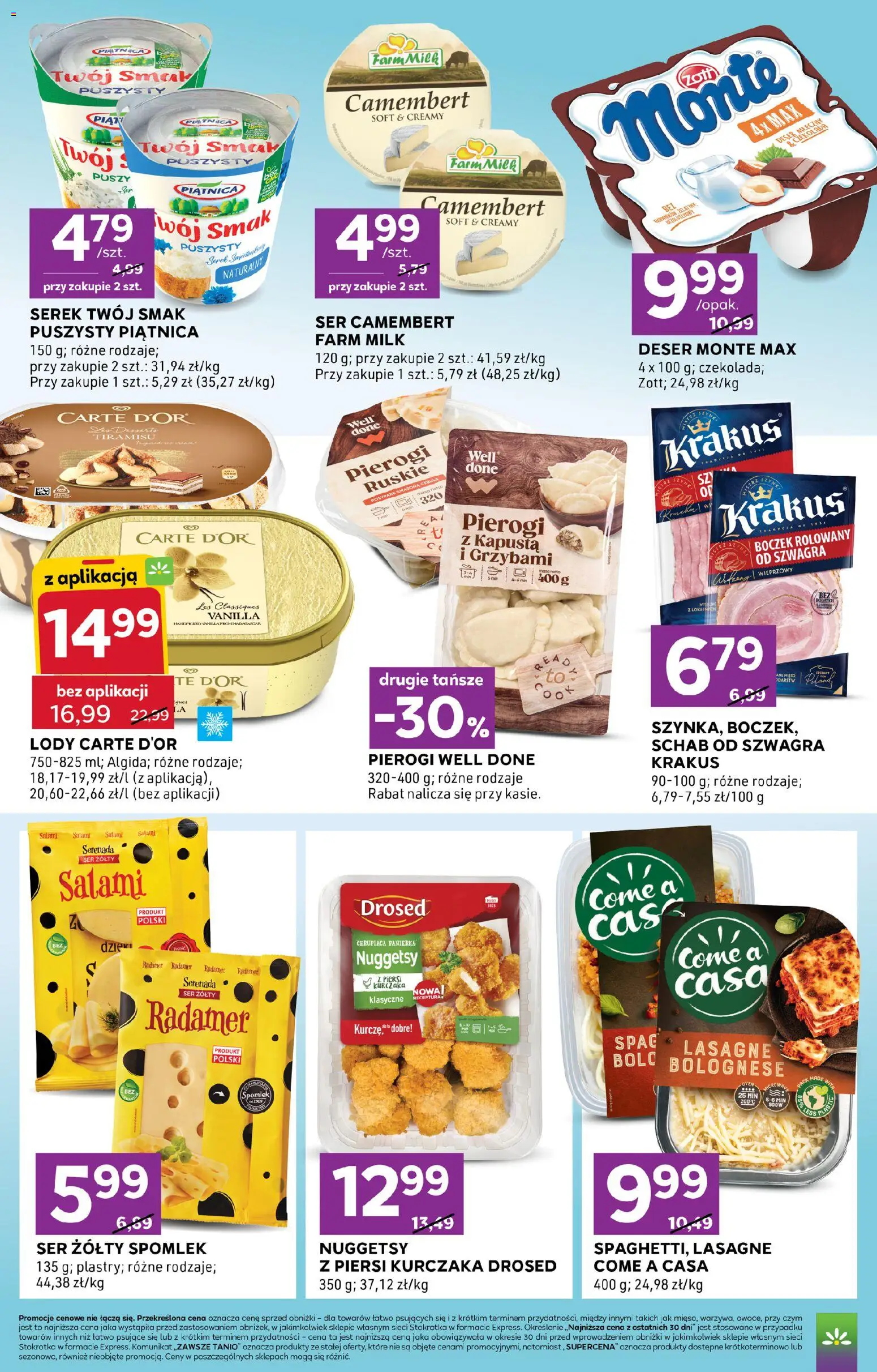 Stokrotka gazetka - Express od 17.09.2026 | Strona: 4 | Produkty: Serek, Ser camembert, Cebula, Carte D'or