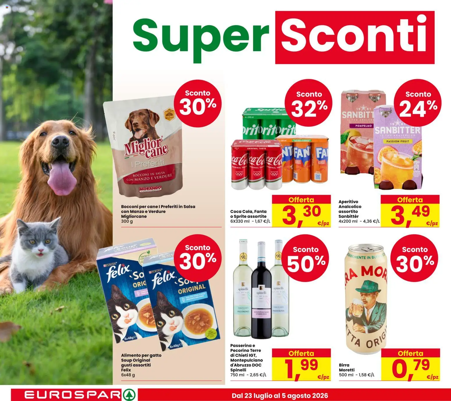 Volantino Eurospar del 23/07/2026 | Pagina: 10 | Prodotti: Birra, Manzo, Pompelmo, Pecorino