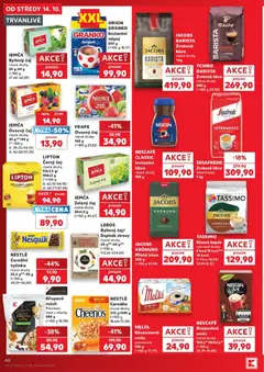 Náhled letáku NESCAFÉ Rozpustná směs, různé druhy 10x8 g od 14.10.2026 | Strana: 40