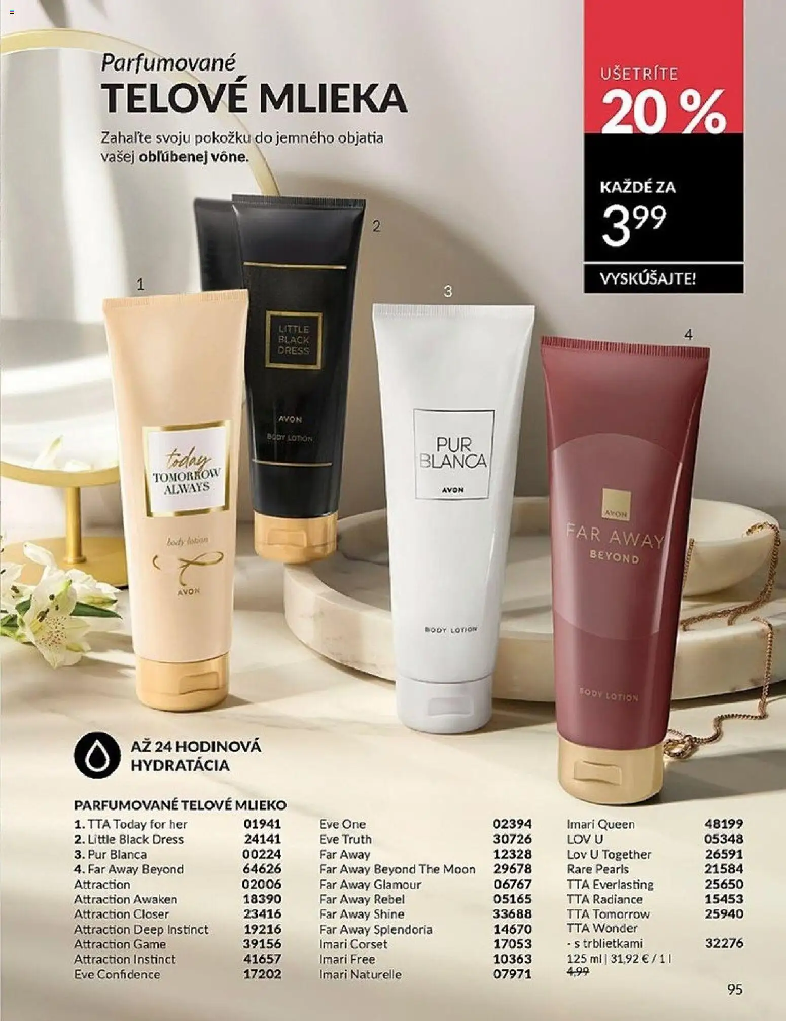 Nové Avon akcie – leták je platný od 01.03.2026 | Strana: 95 | Produkty: Mlieko, Telové mlieko