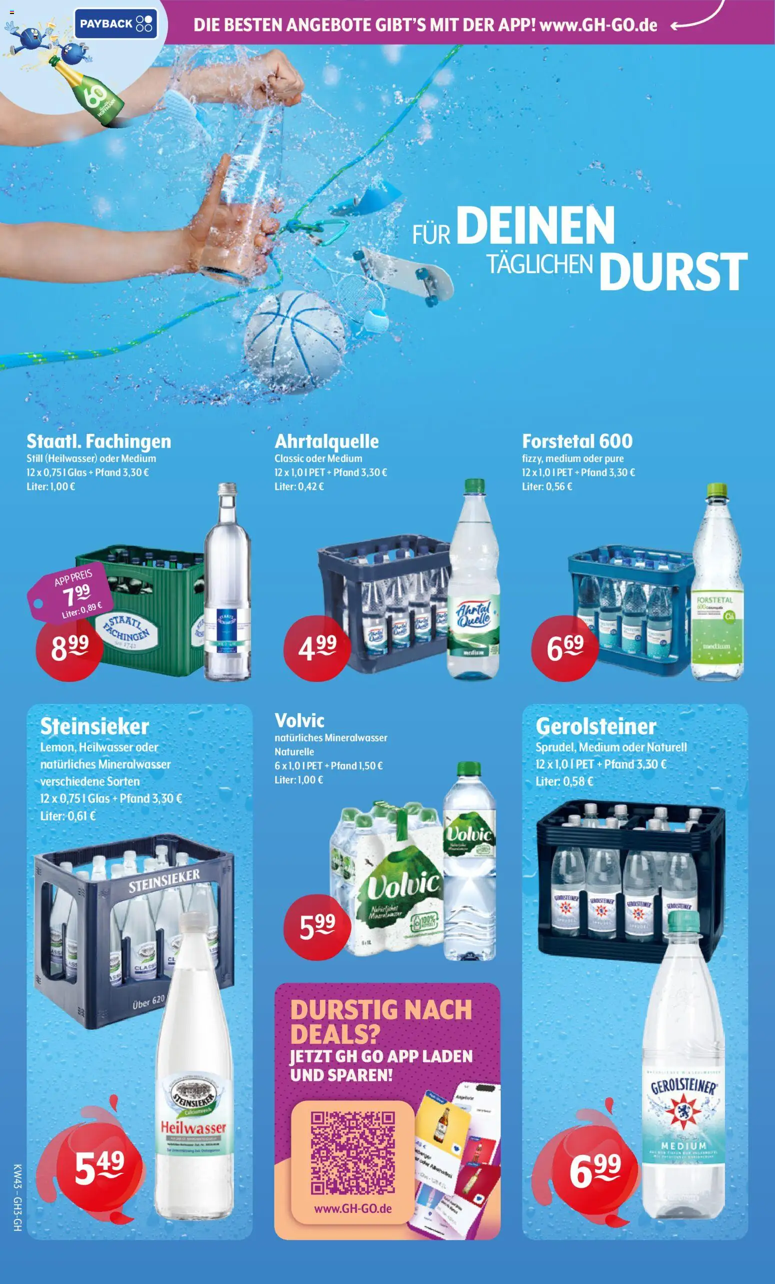 Trink und Spare Prospekt – gültig ab 19.10.2026 | Seite: 2 | Produkte: Mineralwasser, Volvic, Gerolsteiner