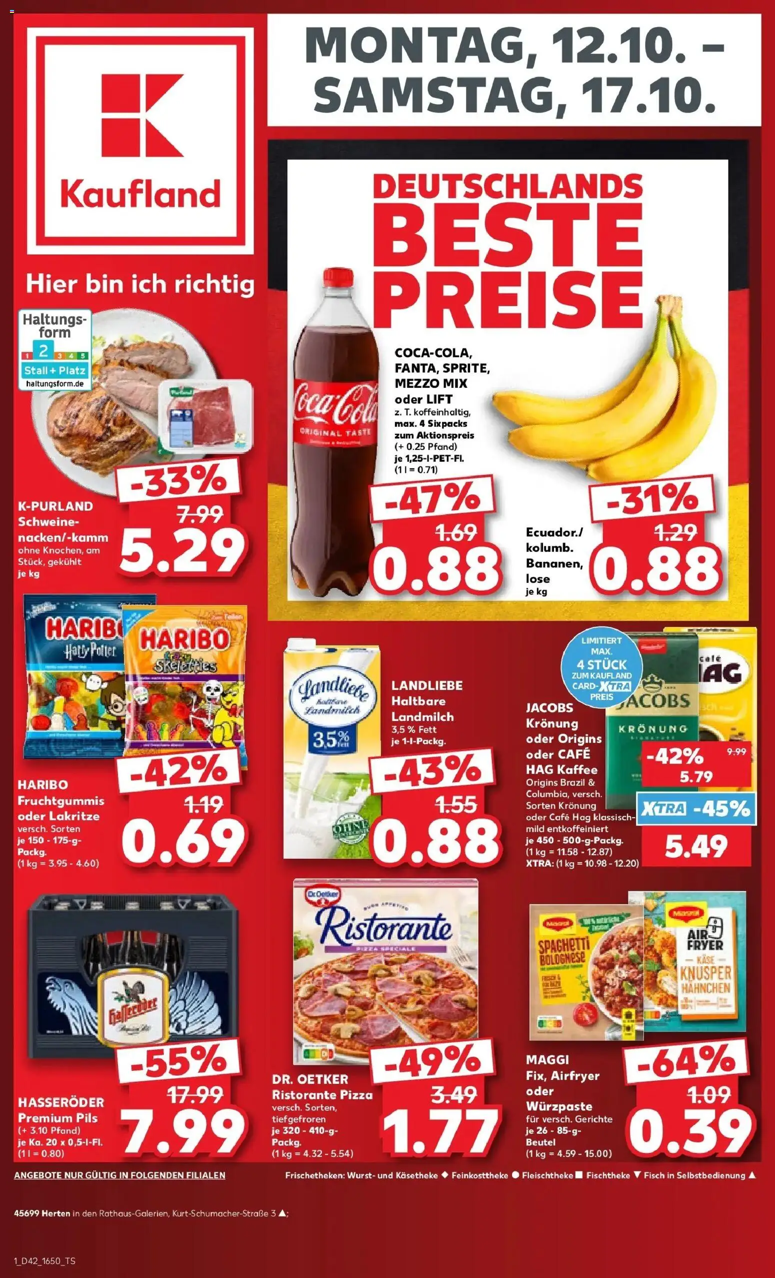 Prospekt Kaufland ab 12.10.2026 » Angebote Online zum Blättern | Seite: 5 | Produkte: Ristorante, Hahnchen, Gerichte, Hasseröder