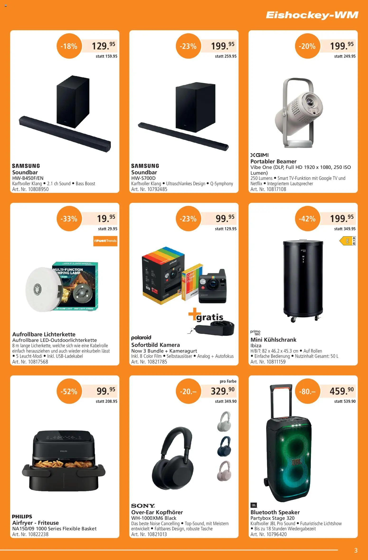 Fust aktionen – gültig ab 01.05.2026 | Seite: 3 | Produkte: TV, Kamera, Beamer, Philips