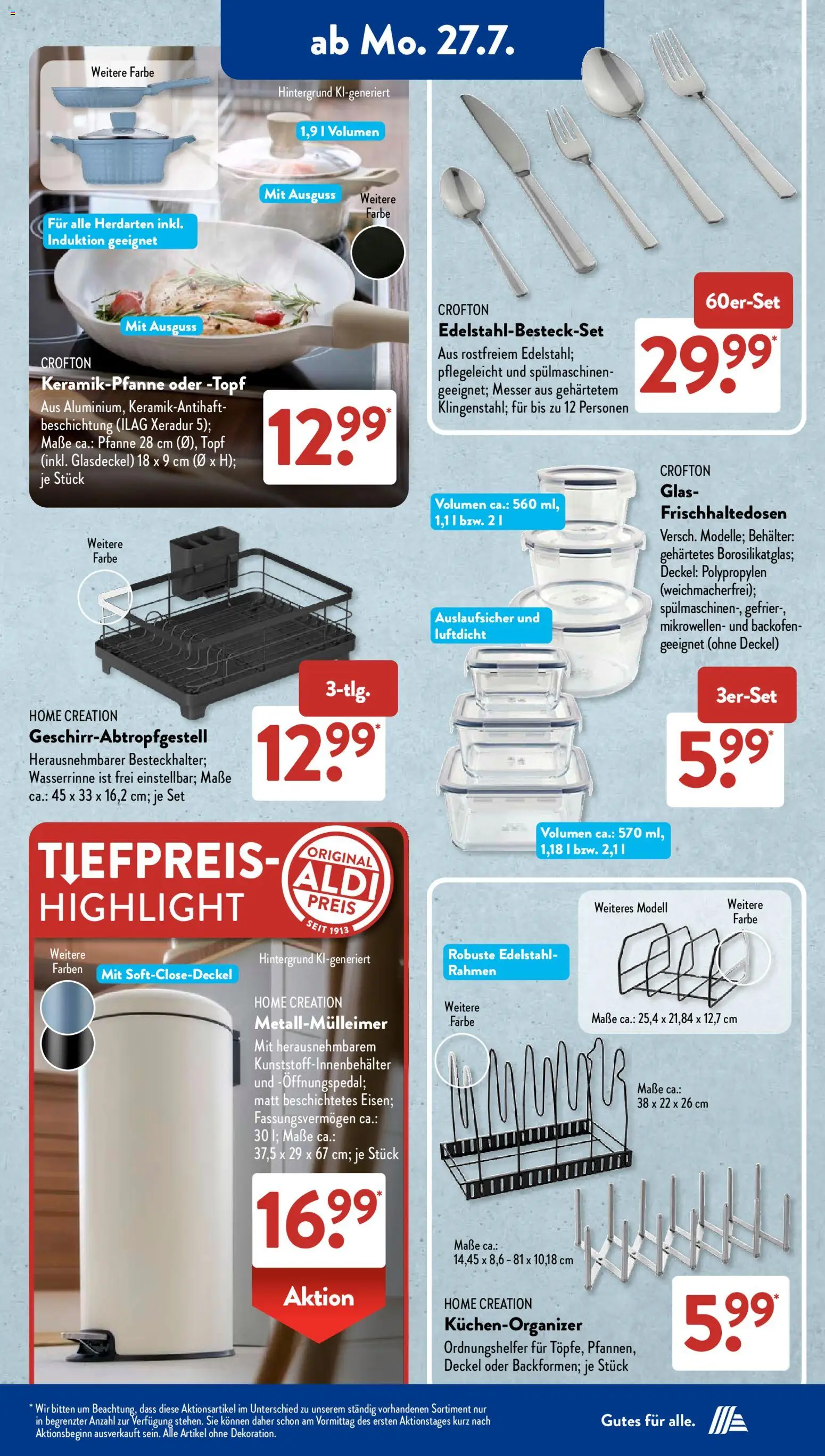 Aldi Süd Prospekt – gültig ab 27.07.2026 | Seite: 12 | Produkte: Hahnchen, Ketchup, Hackfleisch