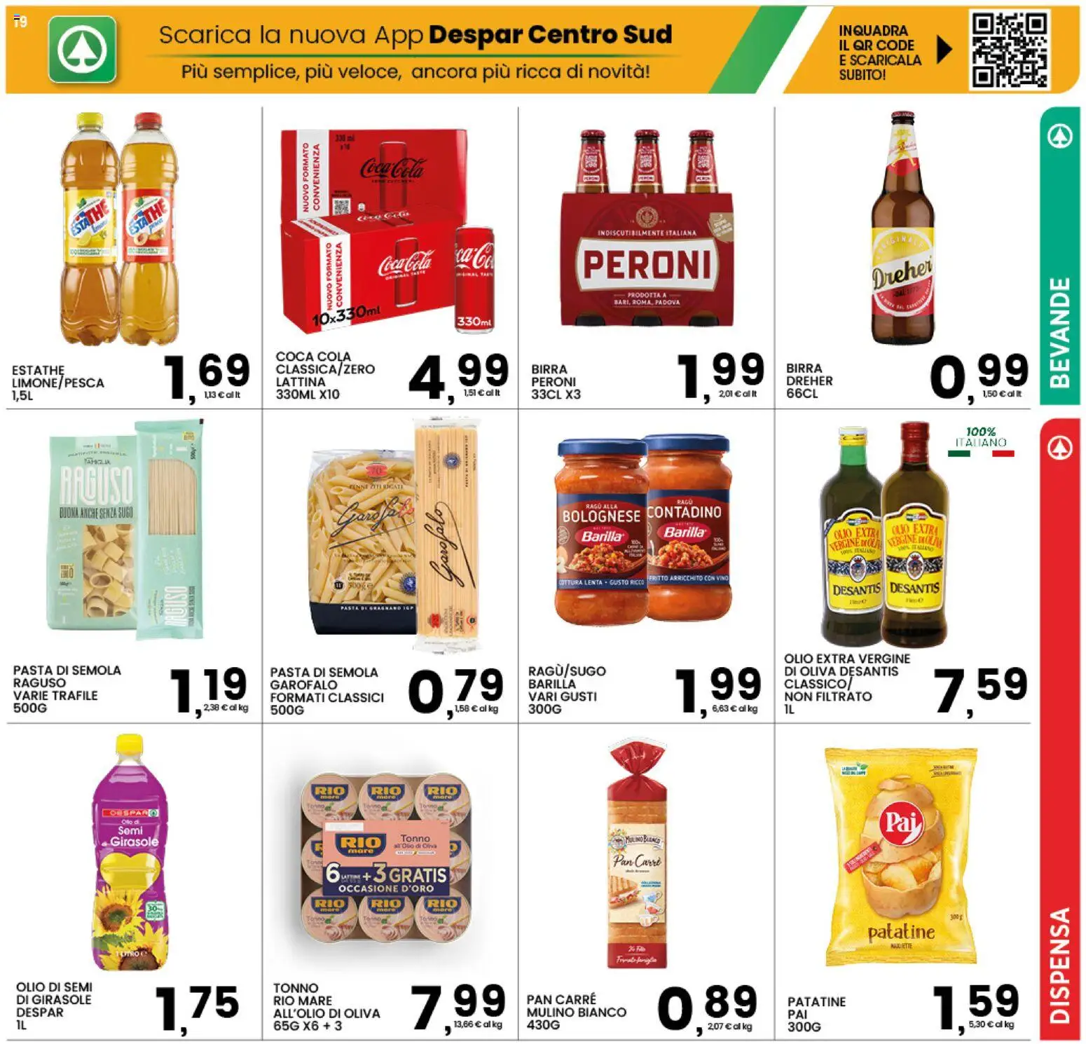 Volantino Interspar del 08.06.2026 | Pagina: 19 | Prodotti: Tonno, Pittura, Olio extra vergine, Coca Cola