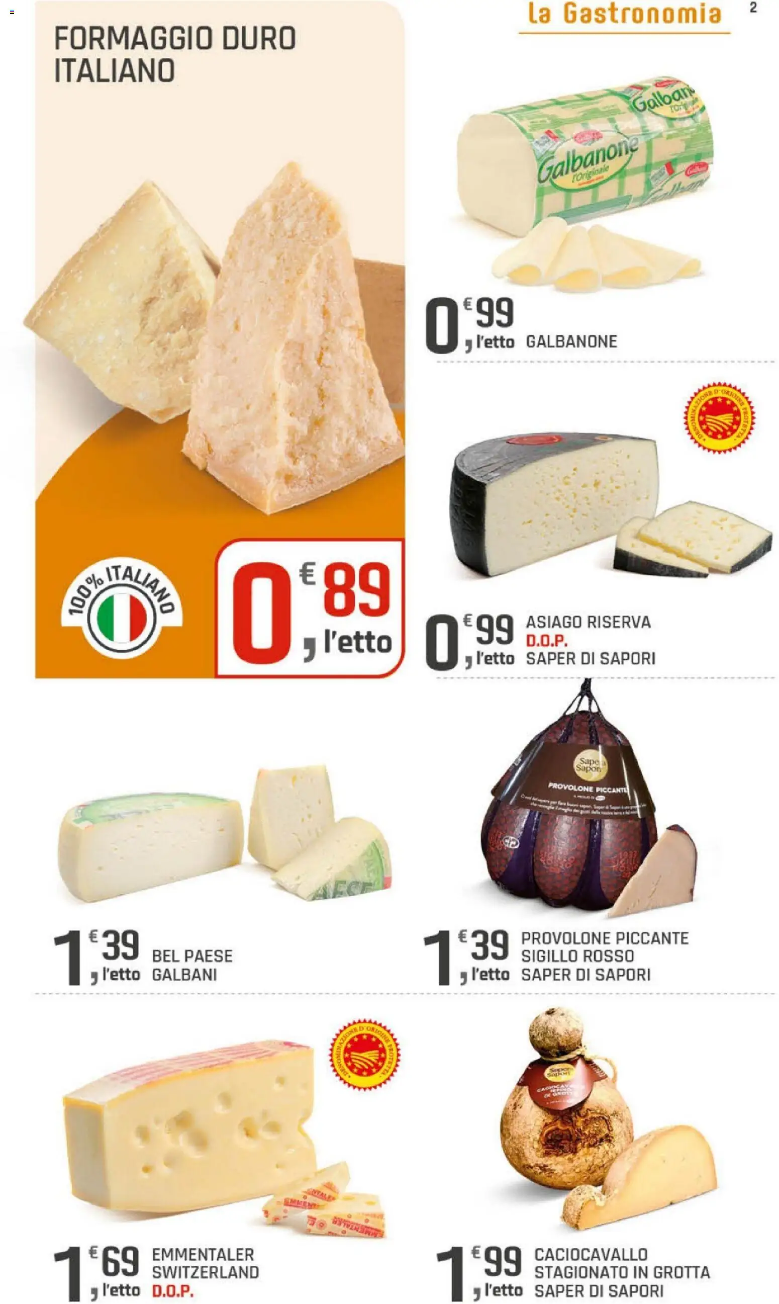 Volantino DOK del 02/09/2026 | Pagina: 2 | Prodotti: Provolone, Formaggio, Formaggio duro