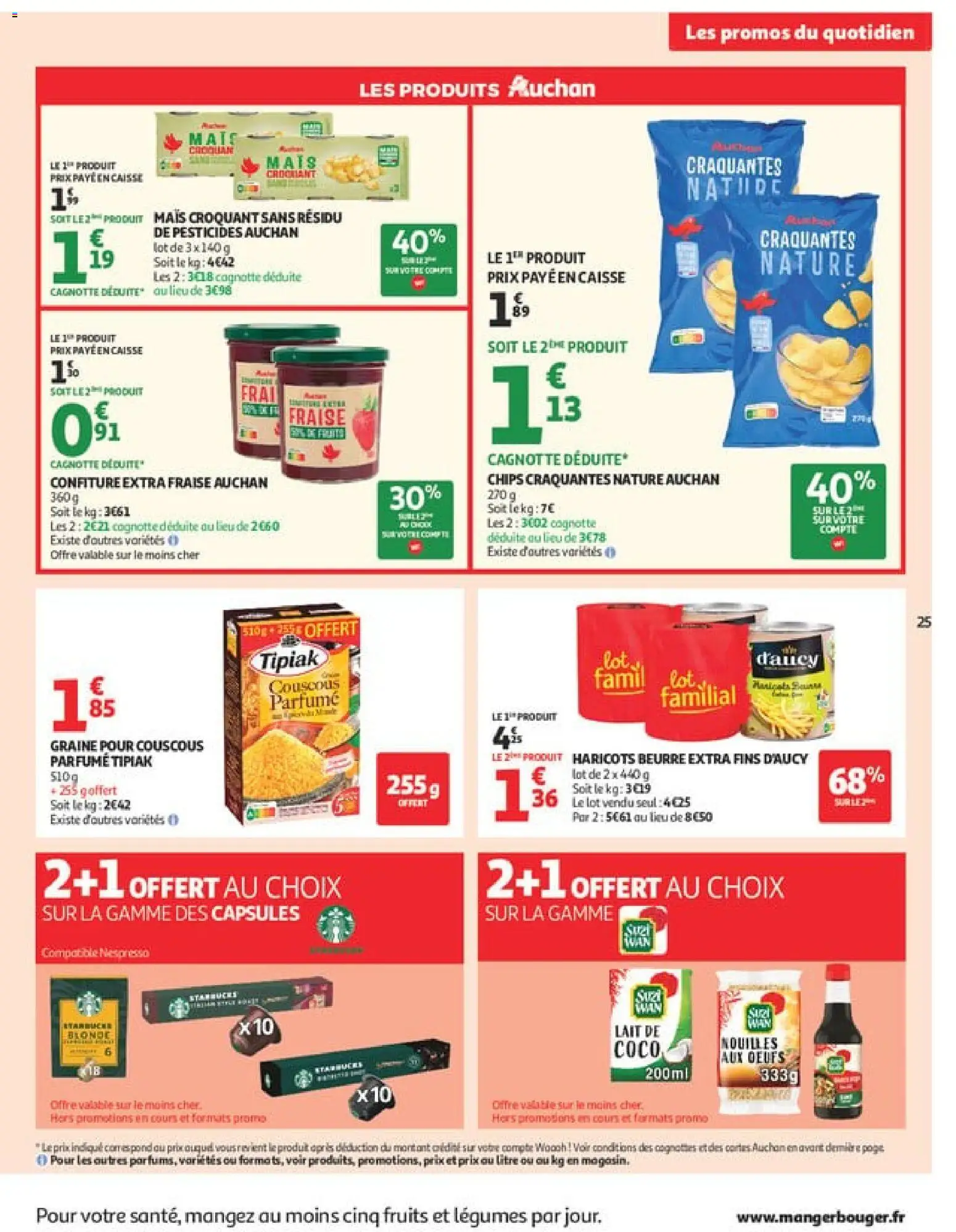 {H1} | Page: 25 | Produits: Volvic, Eau minérale, Pêche, Thé