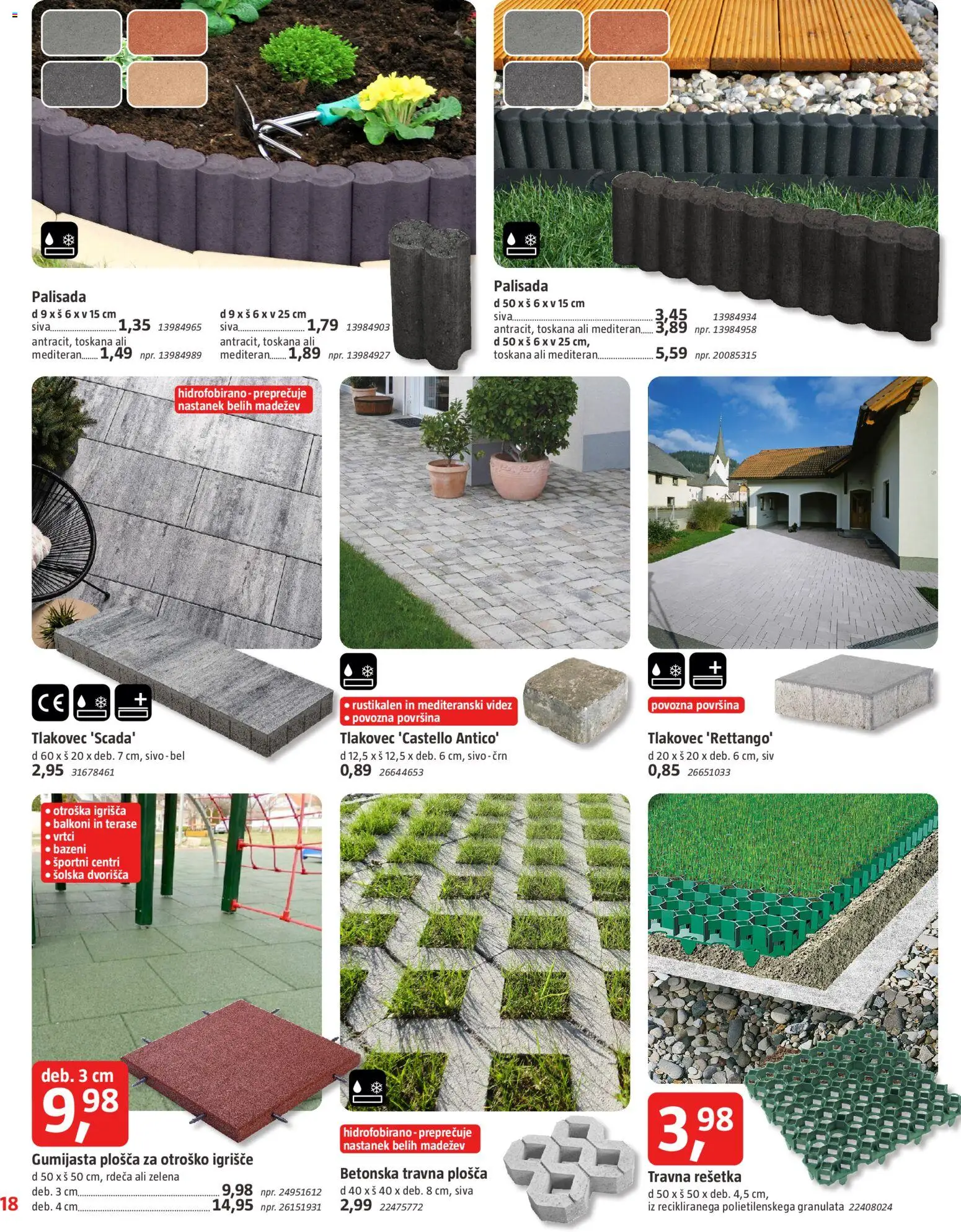 Novi Bauhaus katalog ponudbe – veljaven od 20.05.2026 | Stran: 18 | Izdelki: Tlakovec, Zelena