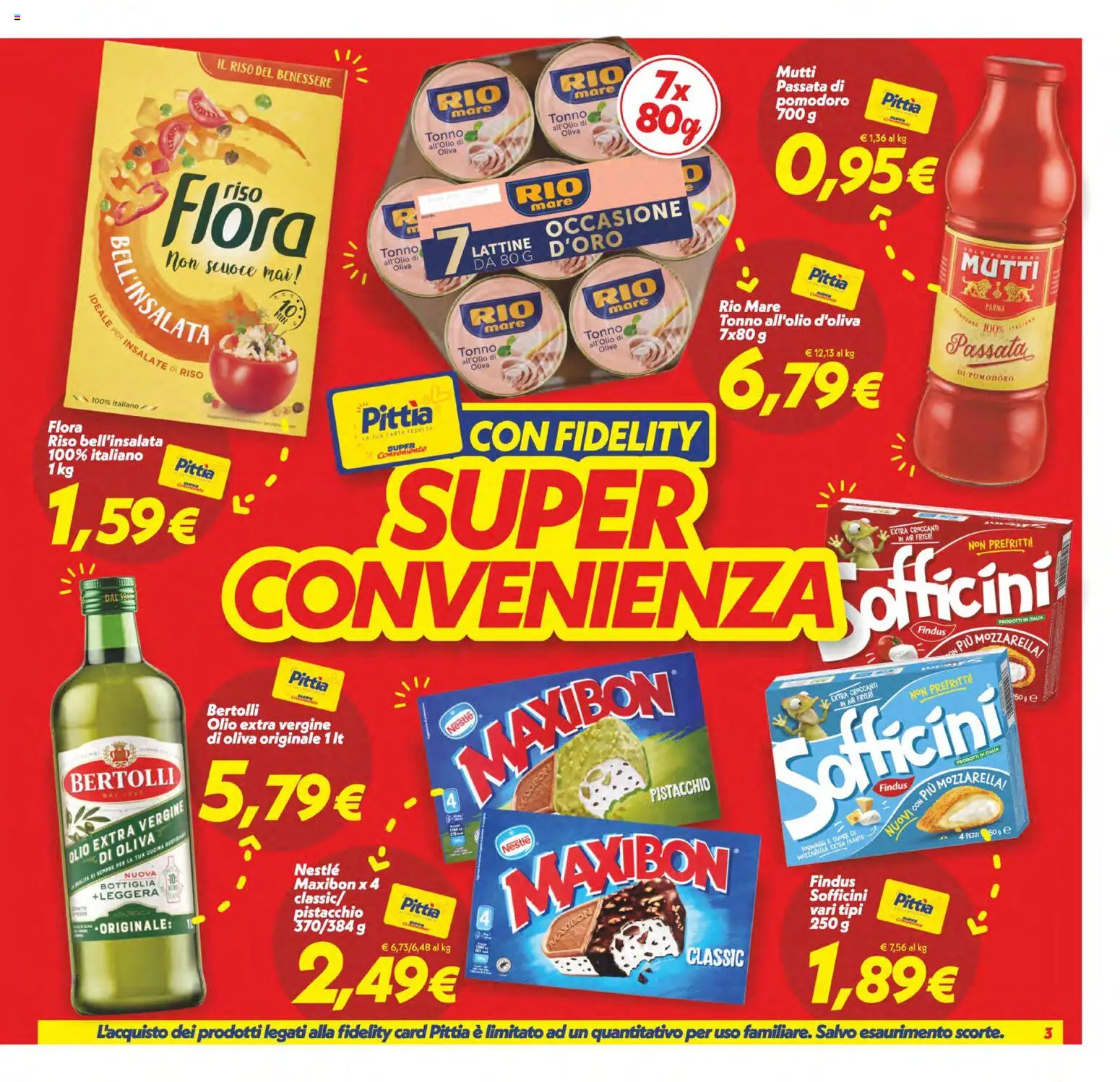 Volantino SuperConveniente del 09.06.2026 | Pagina: 3 | Prodotti: Mozzarella, Olio, Olio extra vergine, Bottiglia