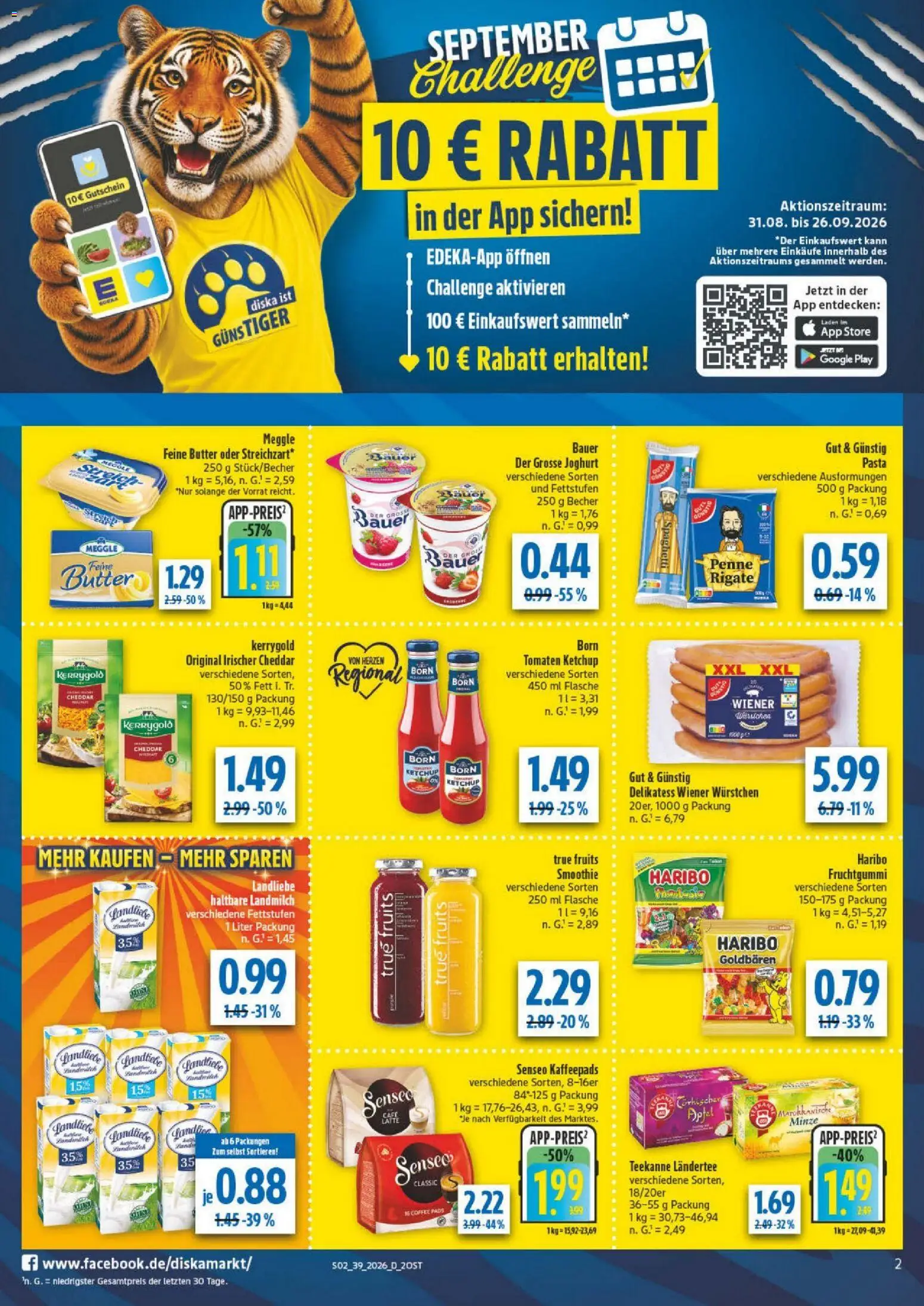 Diska Prospekt – gültig ab 21.09.2026 | Seite: 6 | Produkte: Haribo, Spaghetti, Teekanne, Ketchup