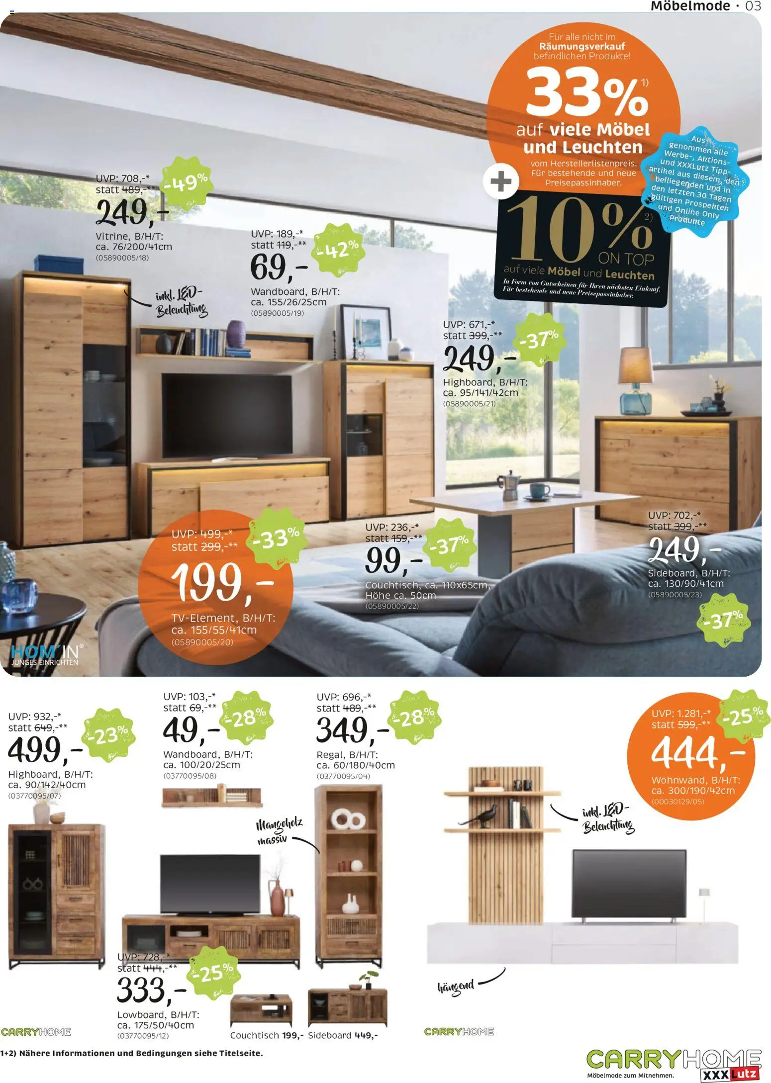 XXXLutz Carry Home gültig ab 28.07.2026 | Seite: 3 | Produkte: Couchtisch