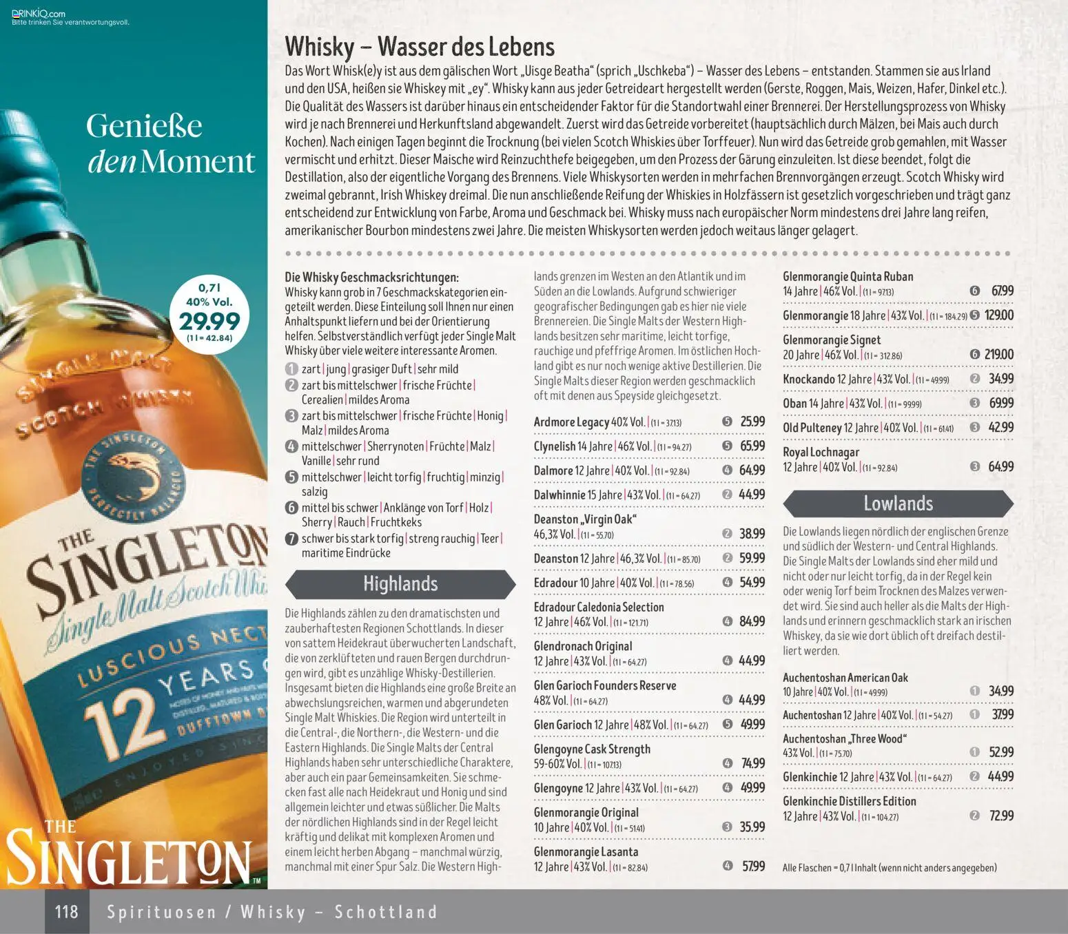 Edeka Struve Wein– und Spirituosen – gültig ab 14.11.2025 | Seite: 118 | Produkte: Torf, Duft, Getreide, Whiskey