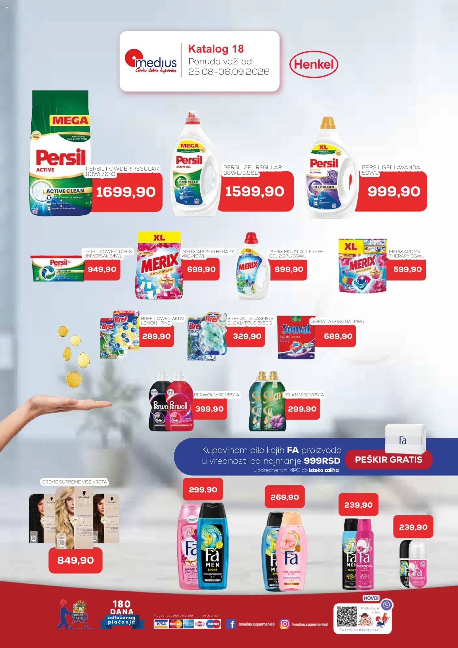 Medius katalog - važi od 25.08.2026 | Strana: 1 | Proizvode: Somat, Perwoll, Peškir, Persil
