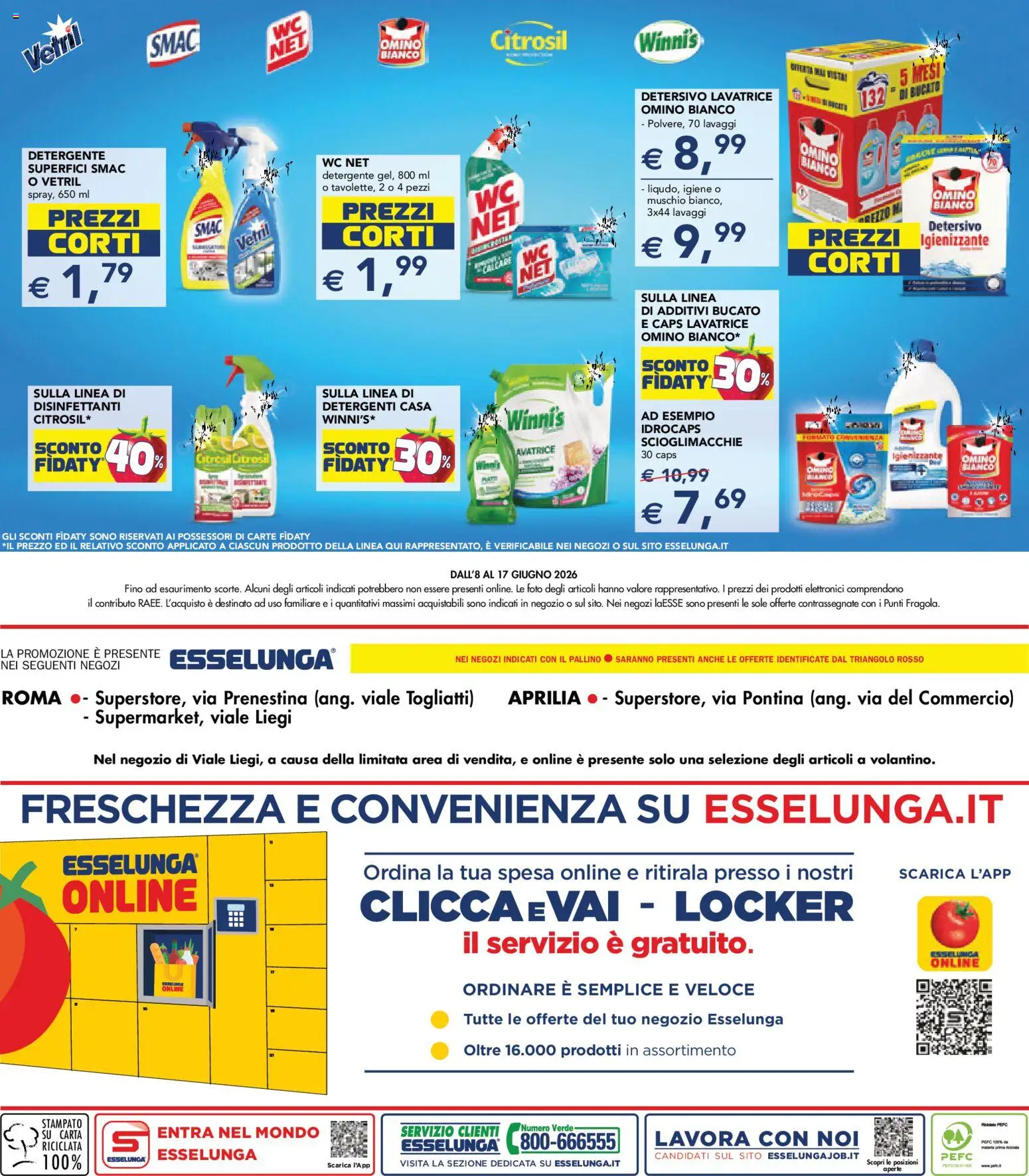 Volantino Esselunga S del 08.06.2026 | Pagina: 30 | Prodotti: Detergente, Lavatrice, WC