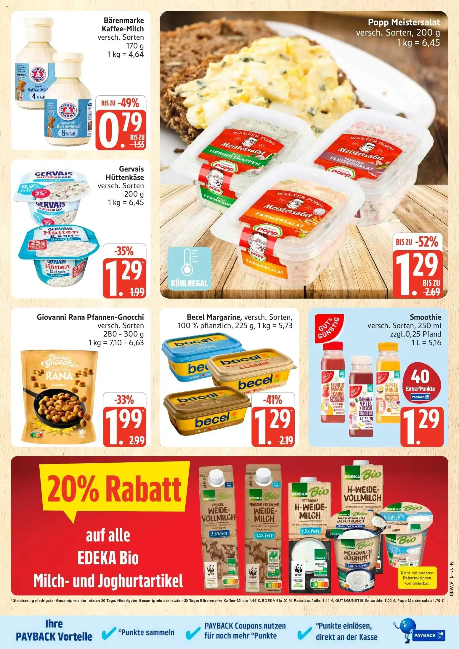 Edeka Prospekt Schleswig (ab 28.09.2026) » Angebote Online | Seite: 11 | Produkte: Becel, Äpfel, Mango, Hüttenkäse