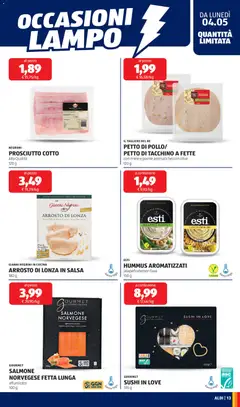 Anteprima del volantino HUMMUS AROMATIZZATI, jalapeño/lemon fava 150 g valido a partire dal 04.05.2026 | Pagina: 13