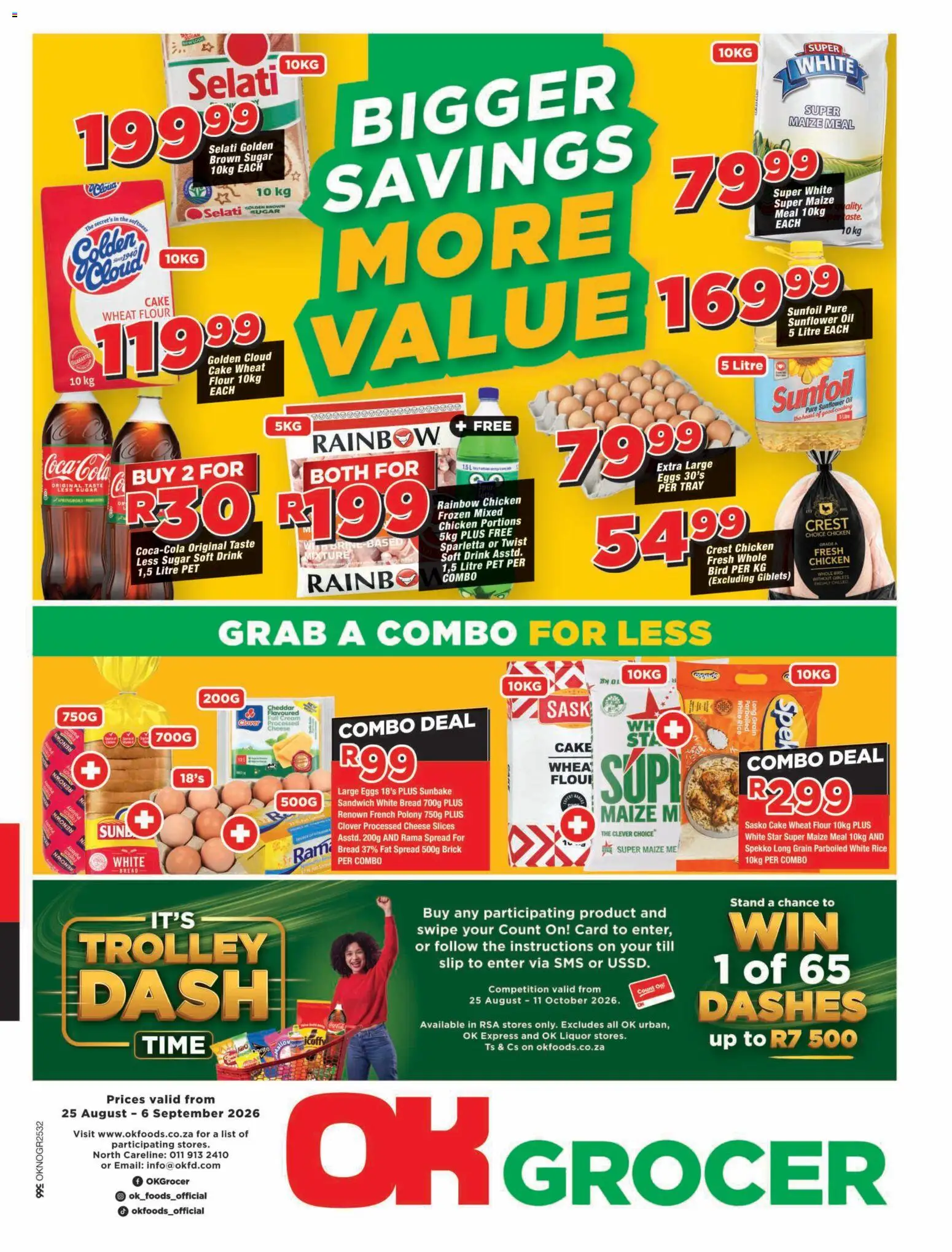 New OK Foods catalogue – valid from 25/08/2026 | Page: 1 | Products: Cake, Oil, Rice, Cream