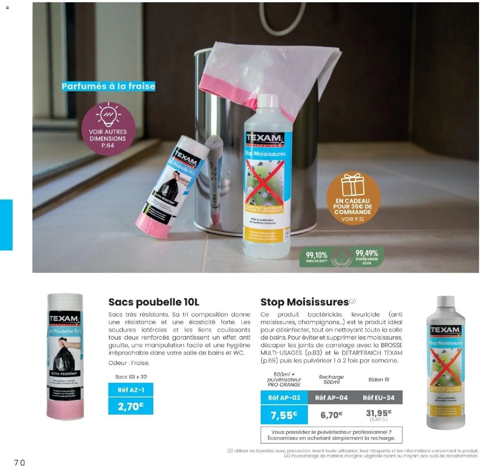 {H1} | Page: 70 | Produits: Fraise, Poubelle, Brosse, Sacs poubelle