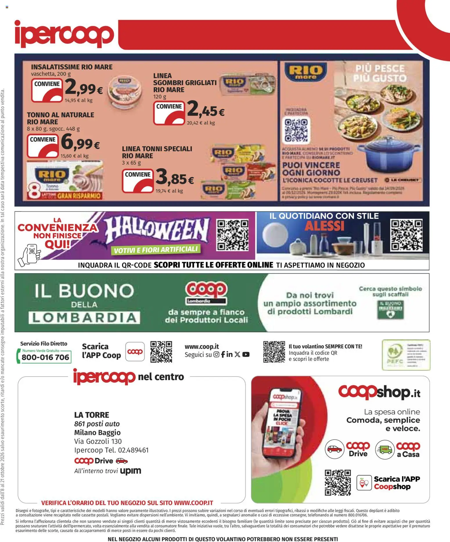 Volantino Ipercoop del 08/10/2026 | Pagina: 37 | Prodotti: Data, Tonno, Tonno al naturale, Fiori artificiali