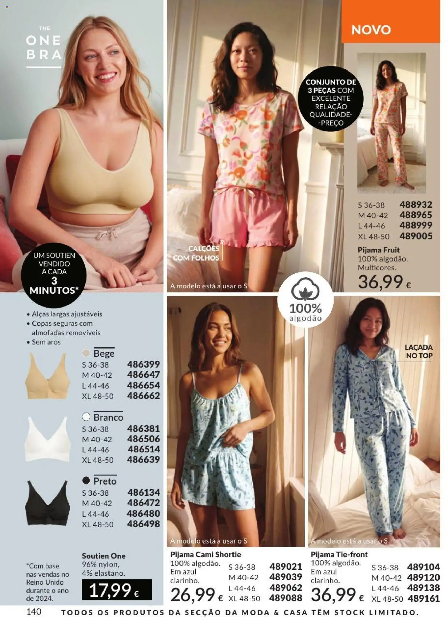 Catálogo Avon Campanha 9 │ válido de 01/09/2026 | Página: 140 | Produtos: Top, Algodão, Calções, Pijama